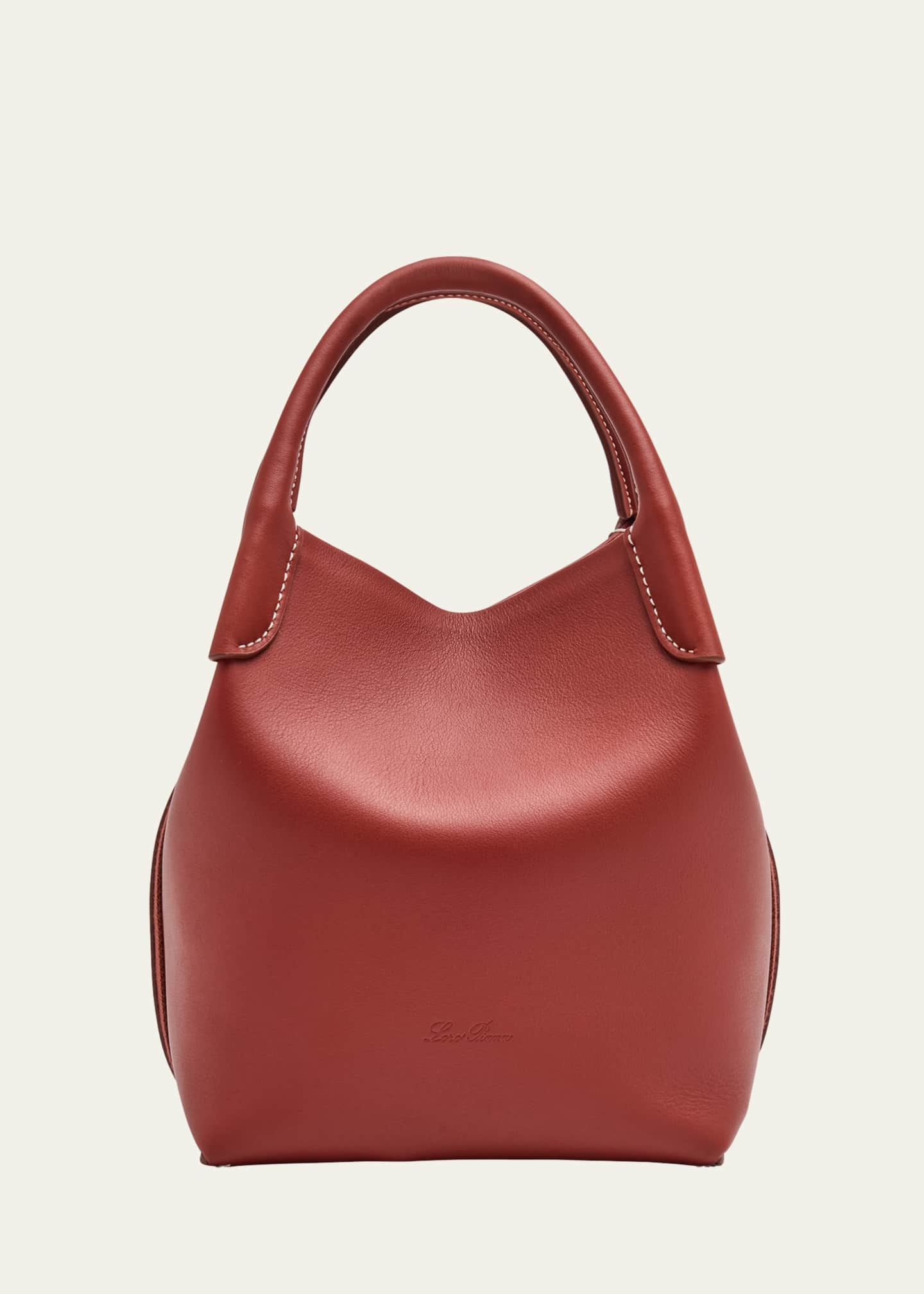 Loro Piana Bale Leather Top-Handle Bag Image 1 of 6