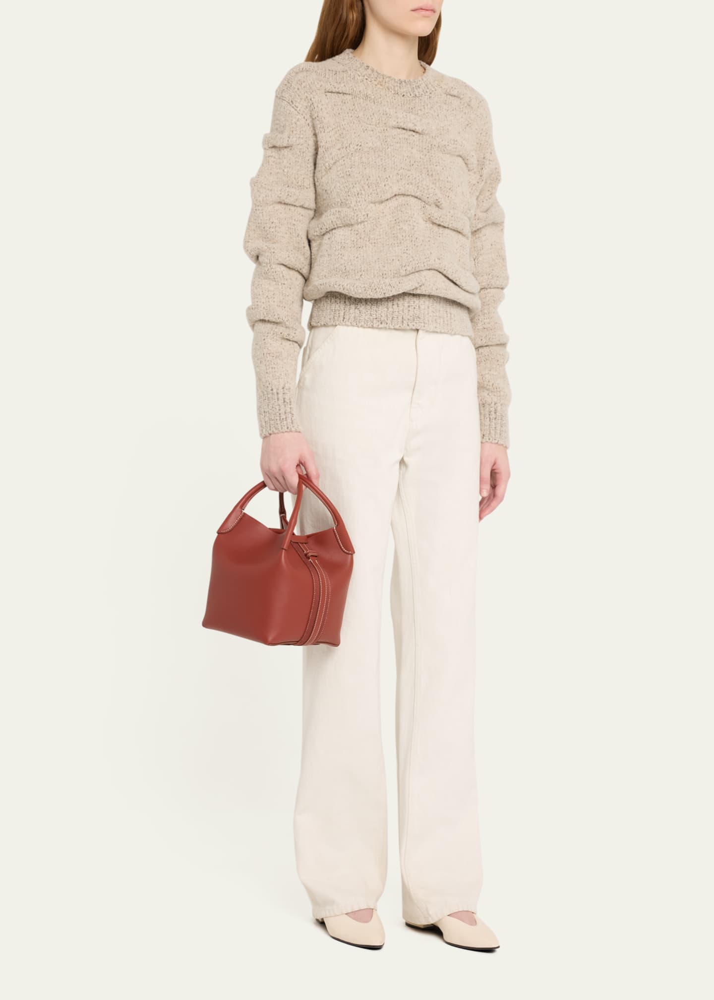 Loro Piana Bale Leather Top-Handle Bag Image 5 of 6