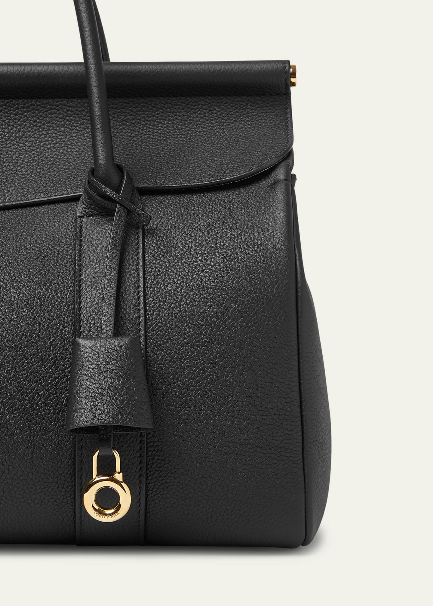 Loro Piana Loom 32 Grained Leather Top-Handle Bag - Bergdorf Goodman