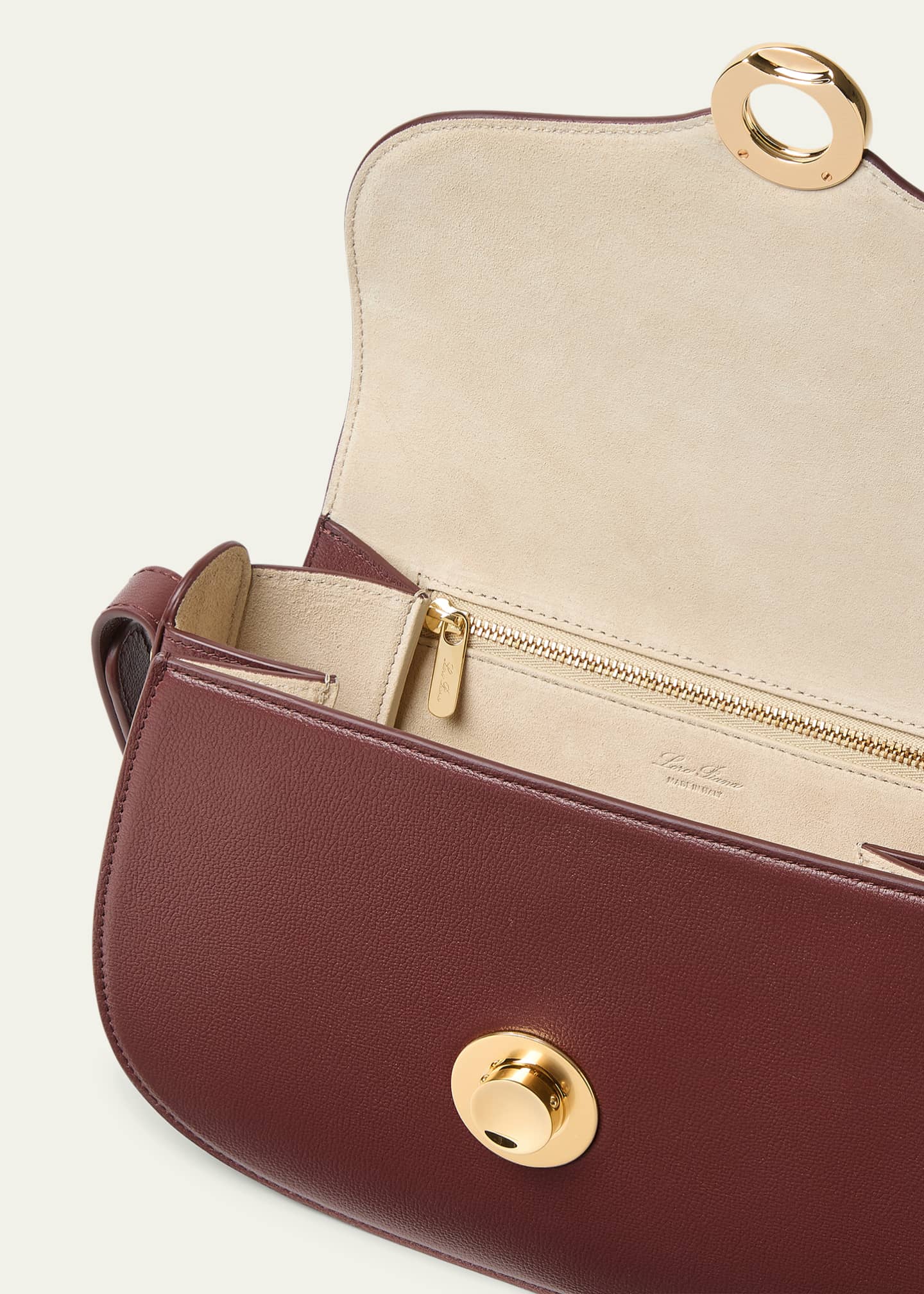 Loro Piana Ghiera Small Leather Crossbody Bag Image 4 of 6