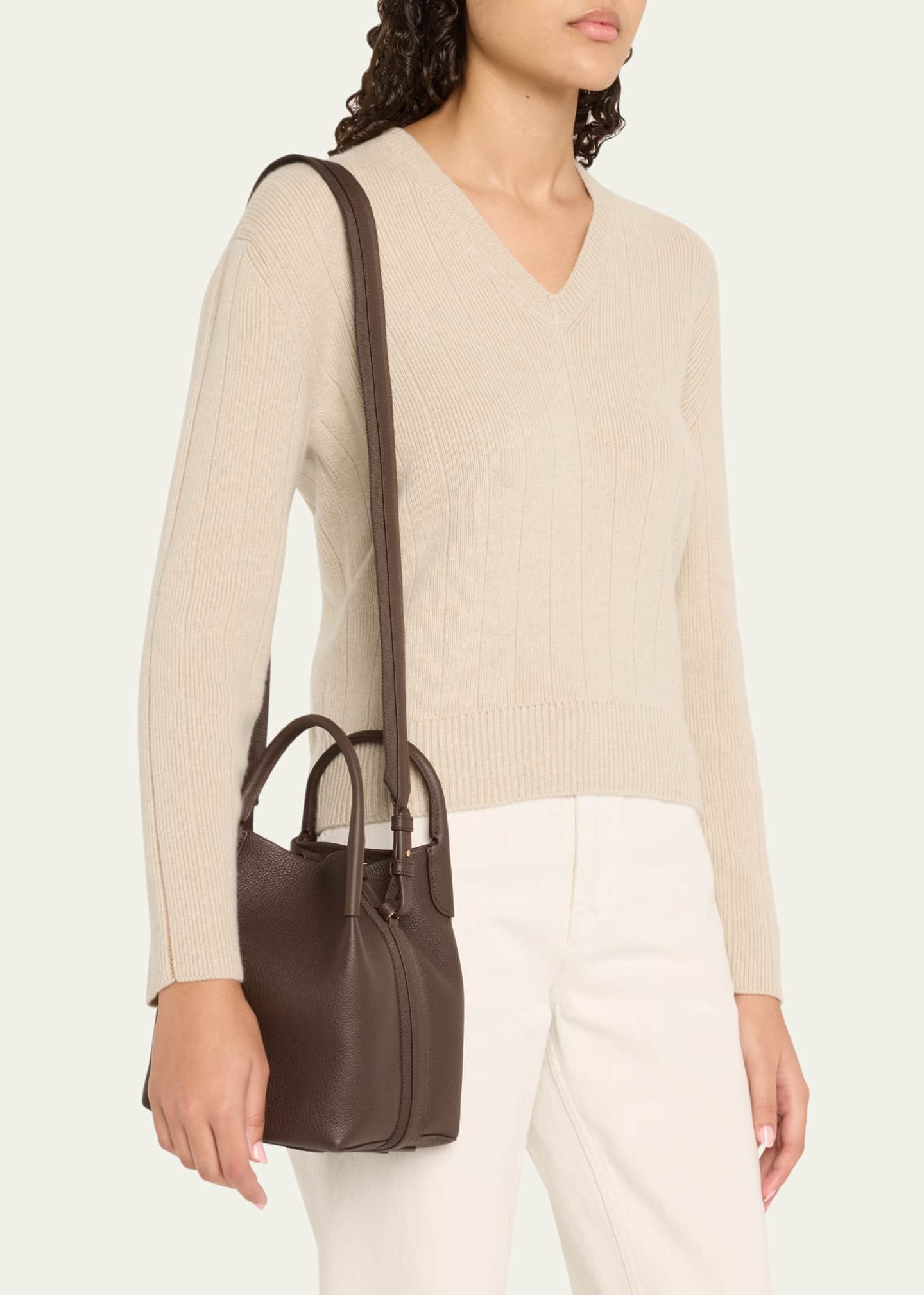 Loro Piana Bale Small Leather Top-Handle Bag Image 2 of 6