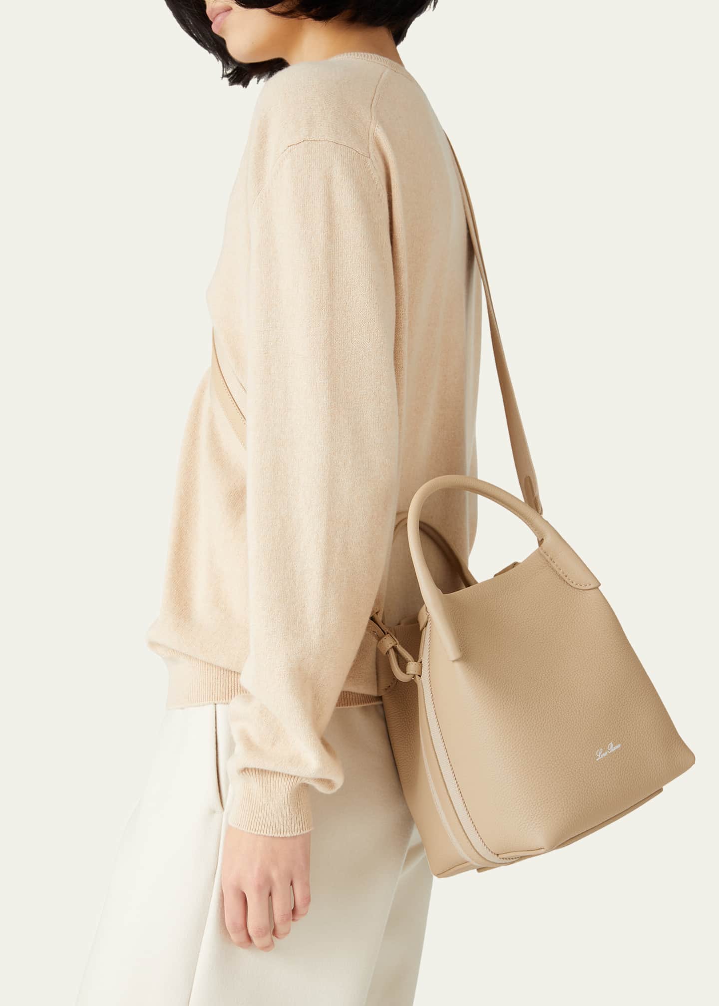 Loro Piana Bale Small Leather Top-Handle Bag Image 2 of 6