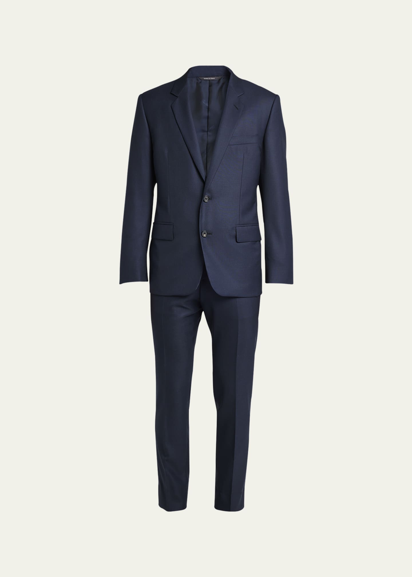 Loro Piana Men's Modern-Fit Wool Two-Button Suit Image 1 of 5