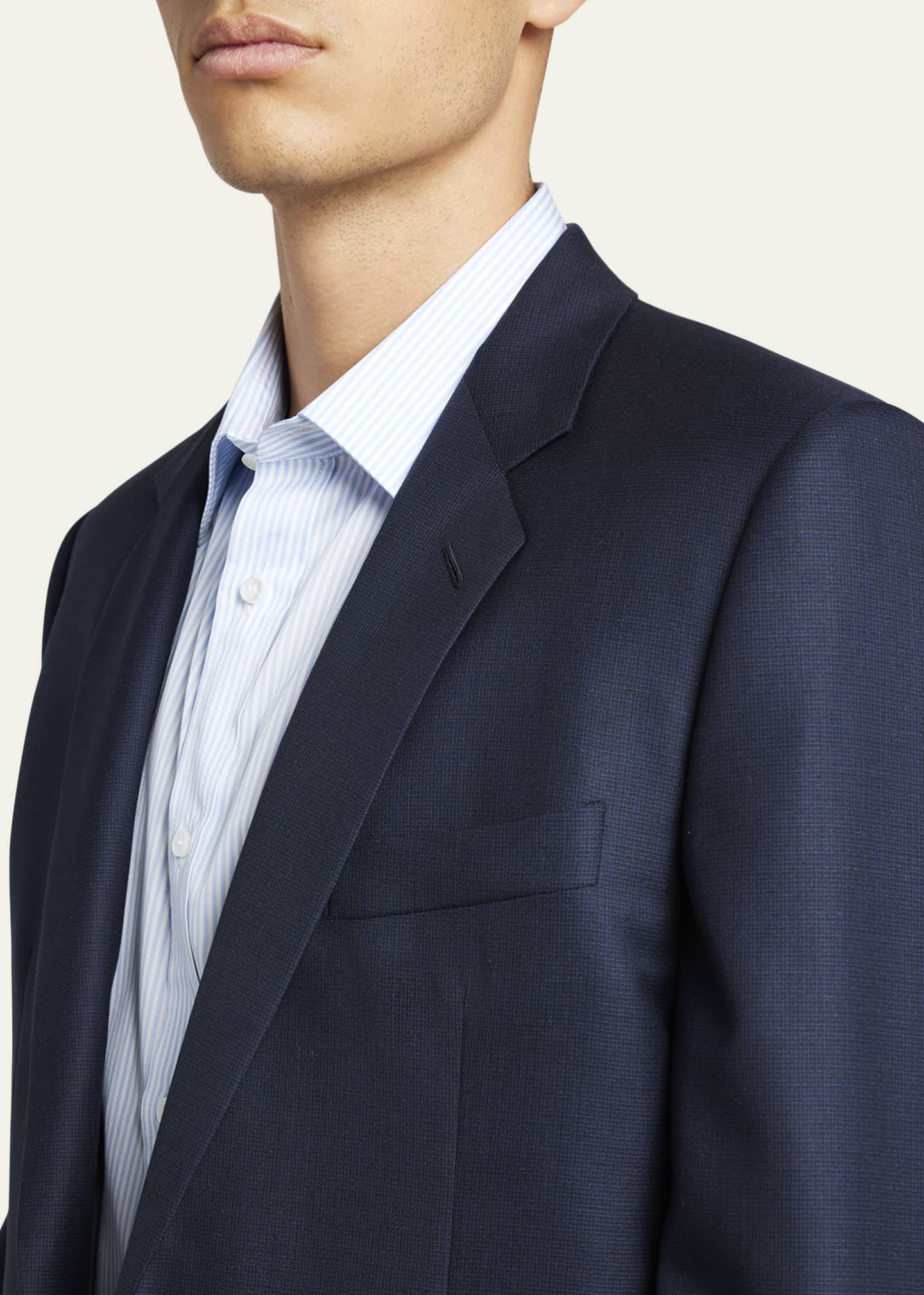 Loro Piana Men's Modern-Fit Wool Two-Button Suit Image 5 of 5