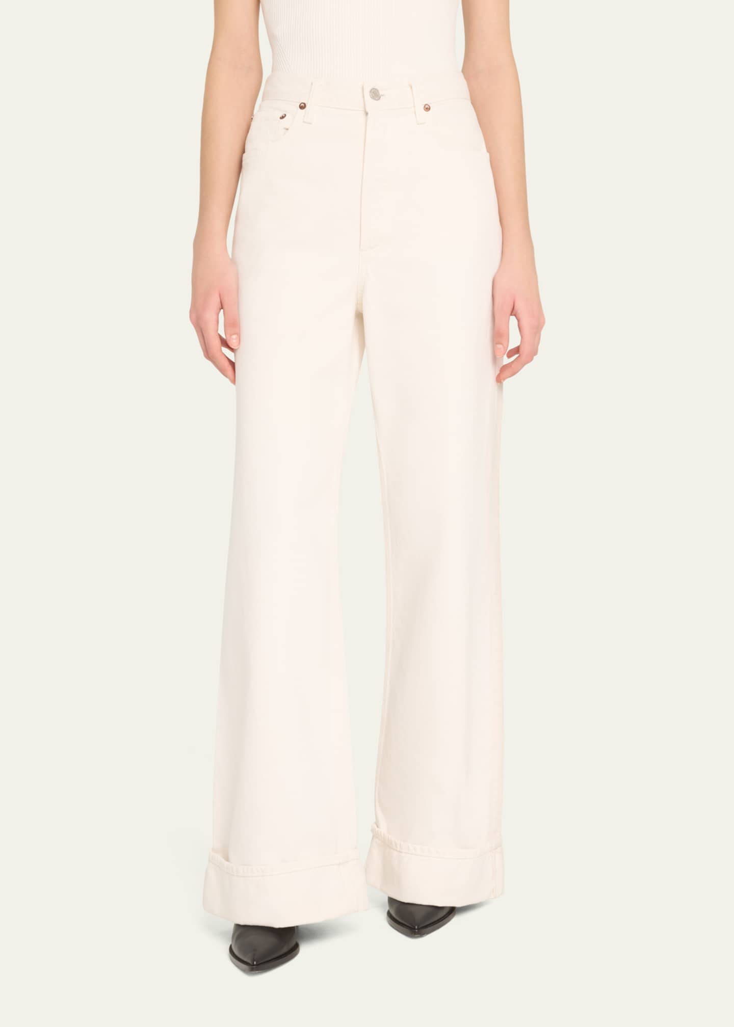 AGOLDE Dame Wide-Leg Cuffed Jeans Image 4 of 5