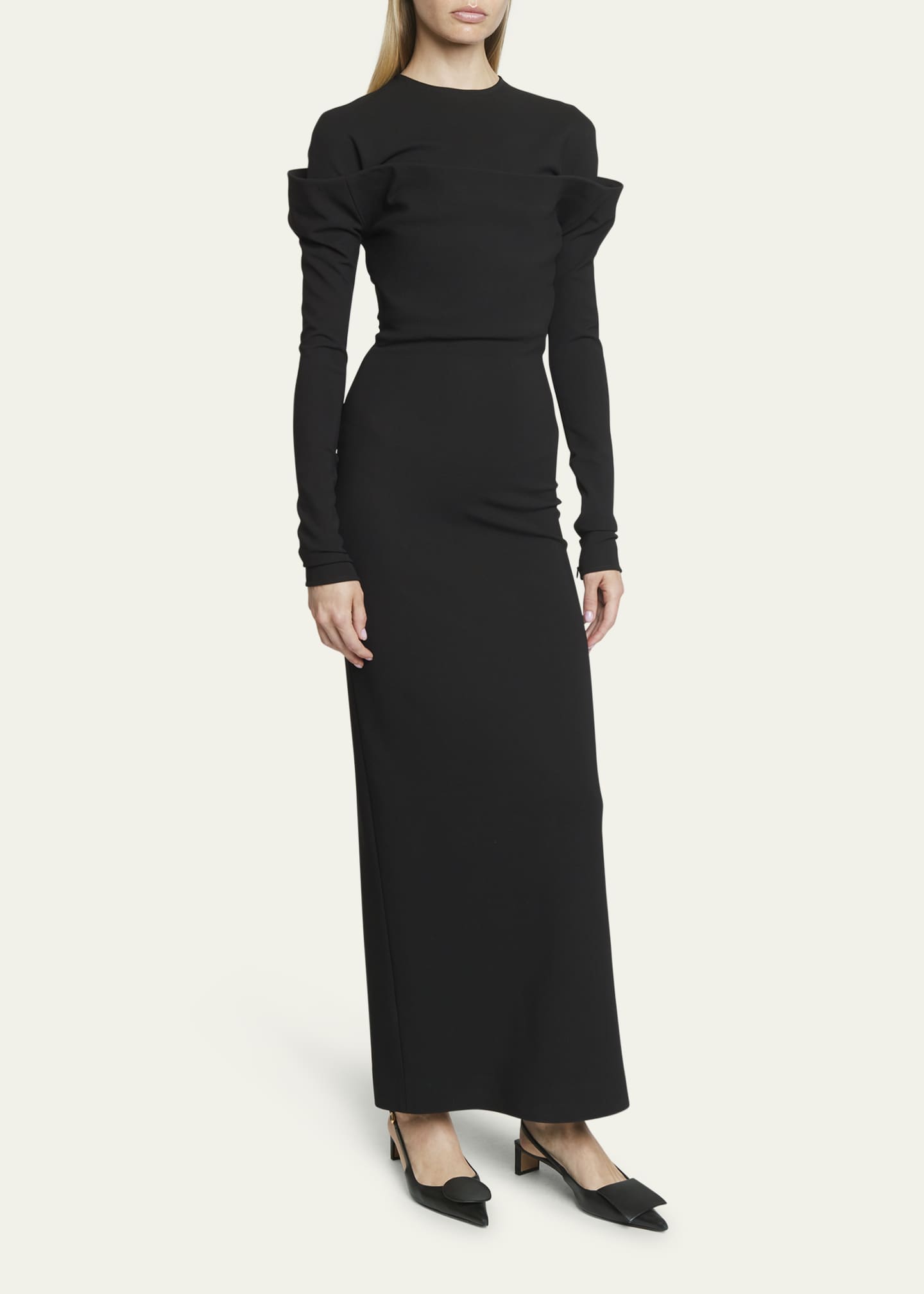 Jacquemus Sabre Off-Shoulder Overlay Dress - Bergdorf Goodman