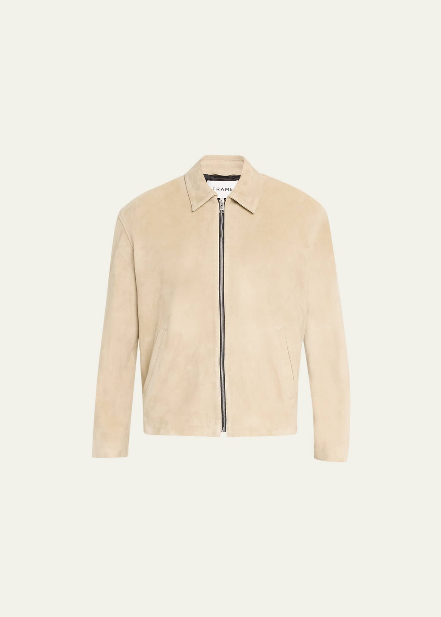 FRAME Men's Suede Full-Zip Clean Jacket - Bergdorf Goodman