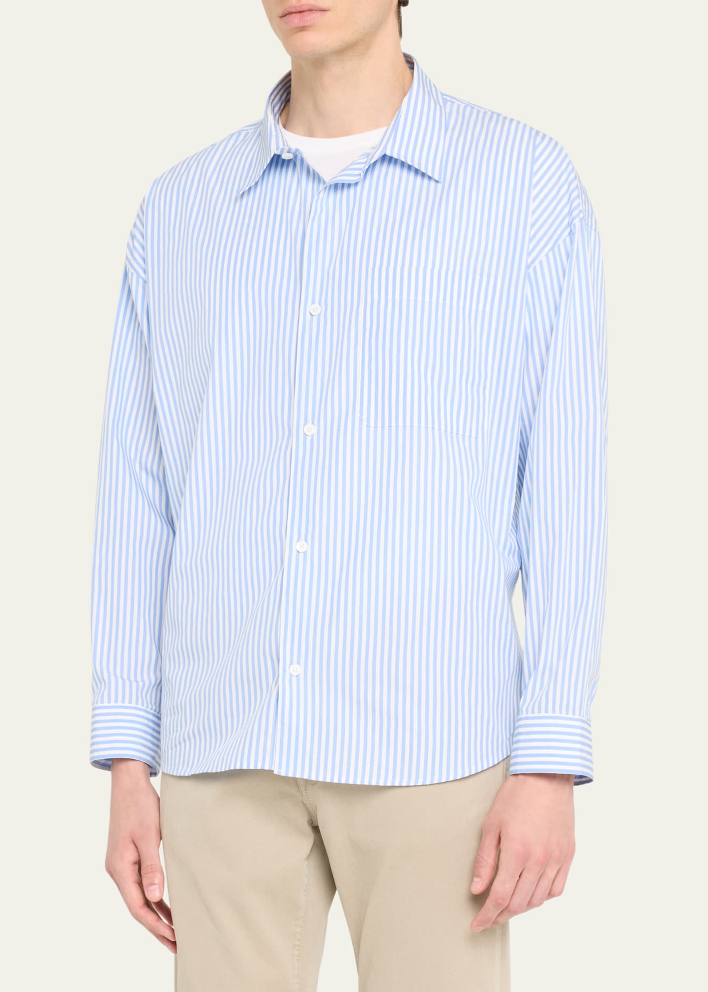 Men's Striped Button Down Shirt