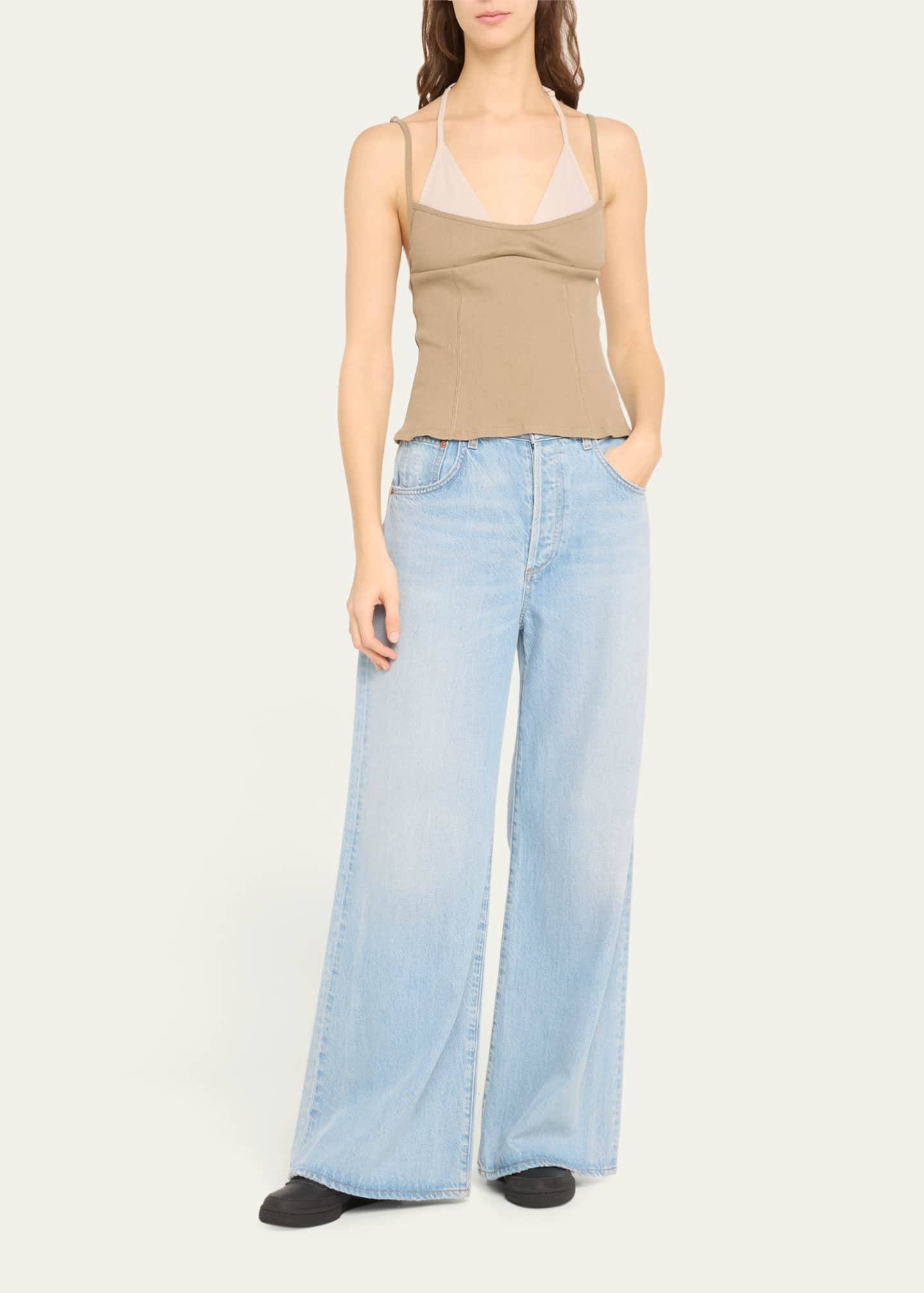 【サイズ交換ＯＫ】 Wade Jane Rib-Knit Goodman Bergdorf - Top Tank Double Clothing