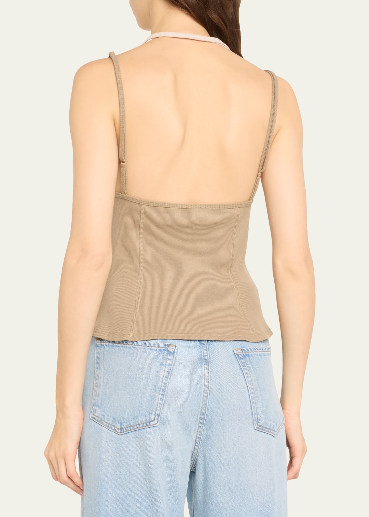 Jane Wade Rib-Knit Double Tank Top Image 3 of 5