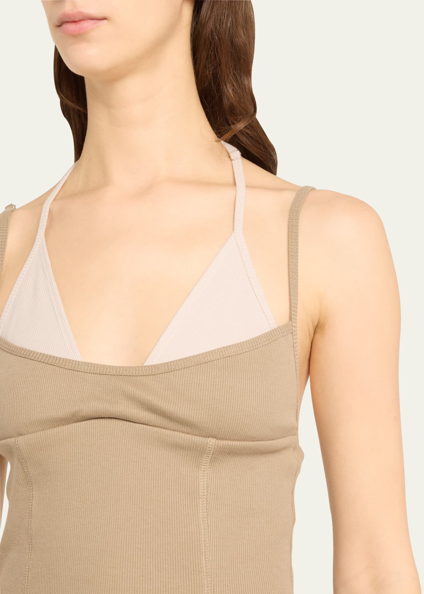 Jane Wade Rib-Knit Double Tank Top Image 5 of 5