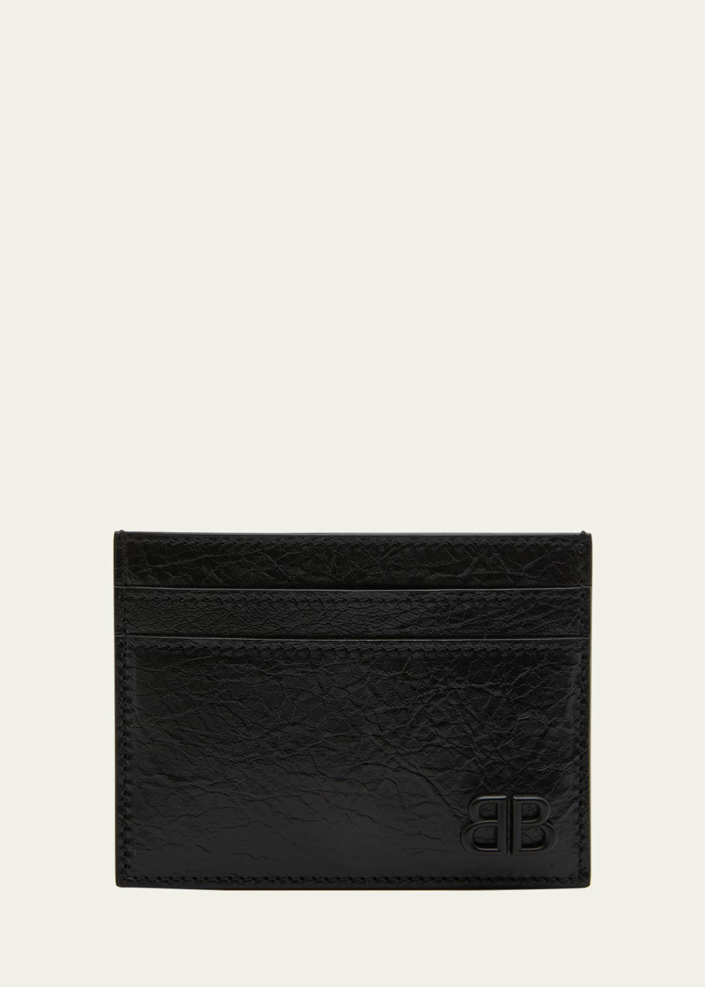 Balenciaga Men s Monaco BB Logo Lambskin Card Holder Bergdorf