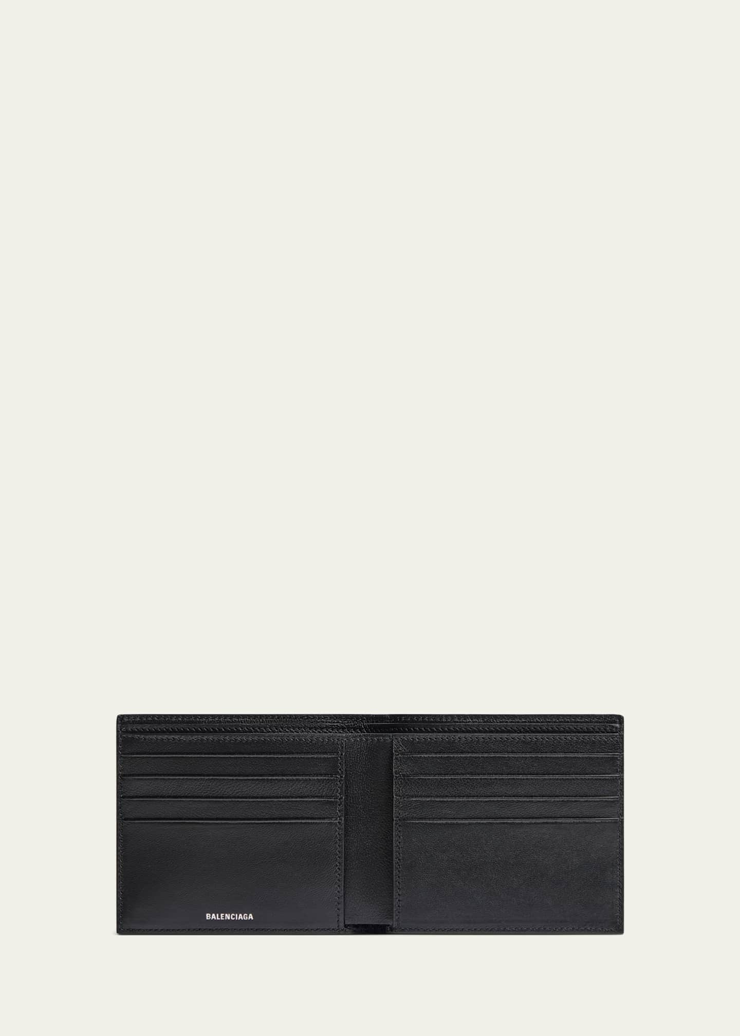 Balenciaga Men's Monaco BB-Logo Lambskin Bifold Wallet - Bergdorf Goodman