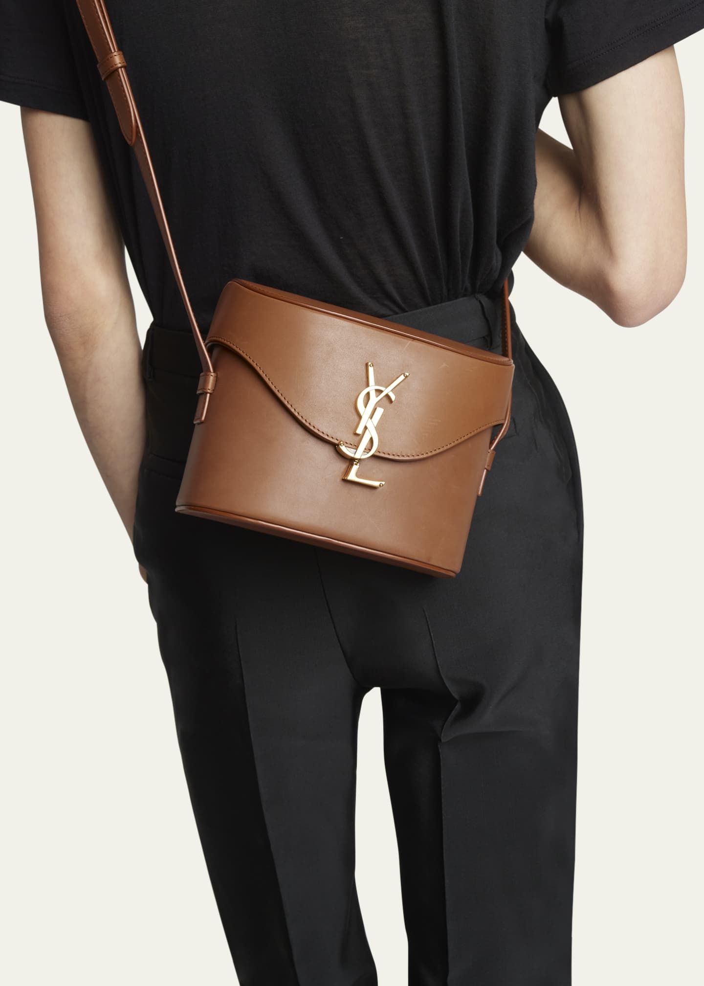 Saint Laurent Men s June Box Cassandre Calfskin Crossbody Bag Bergdorf Goodman