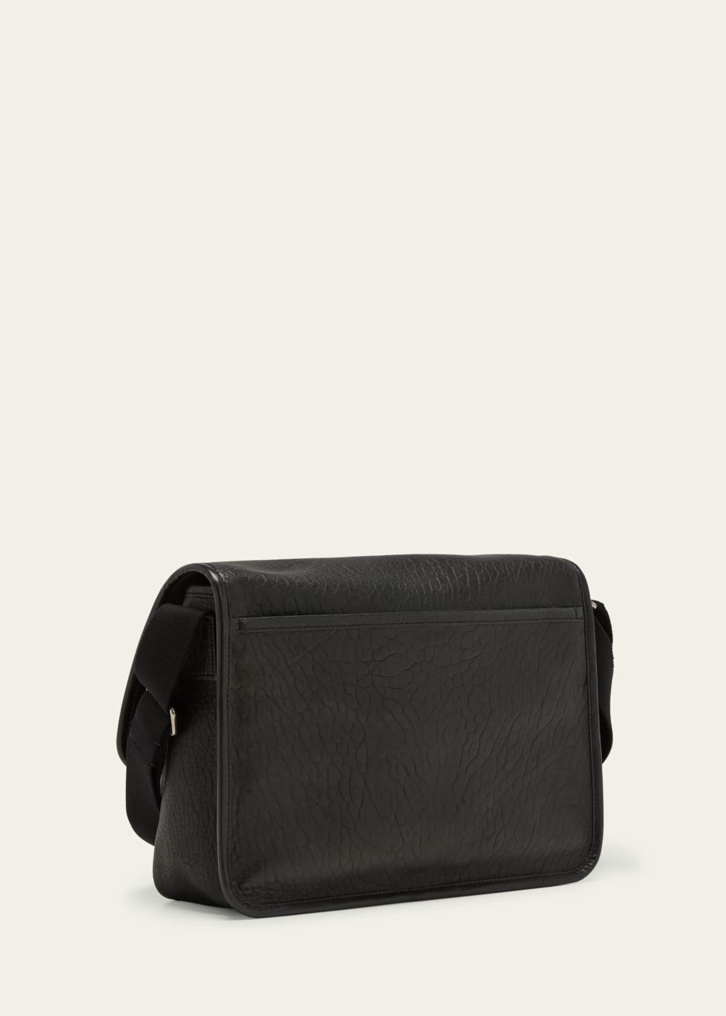 Saint Laurent Men's Niki YSL Messenger Bag in Grained Leather Image 3 of 5