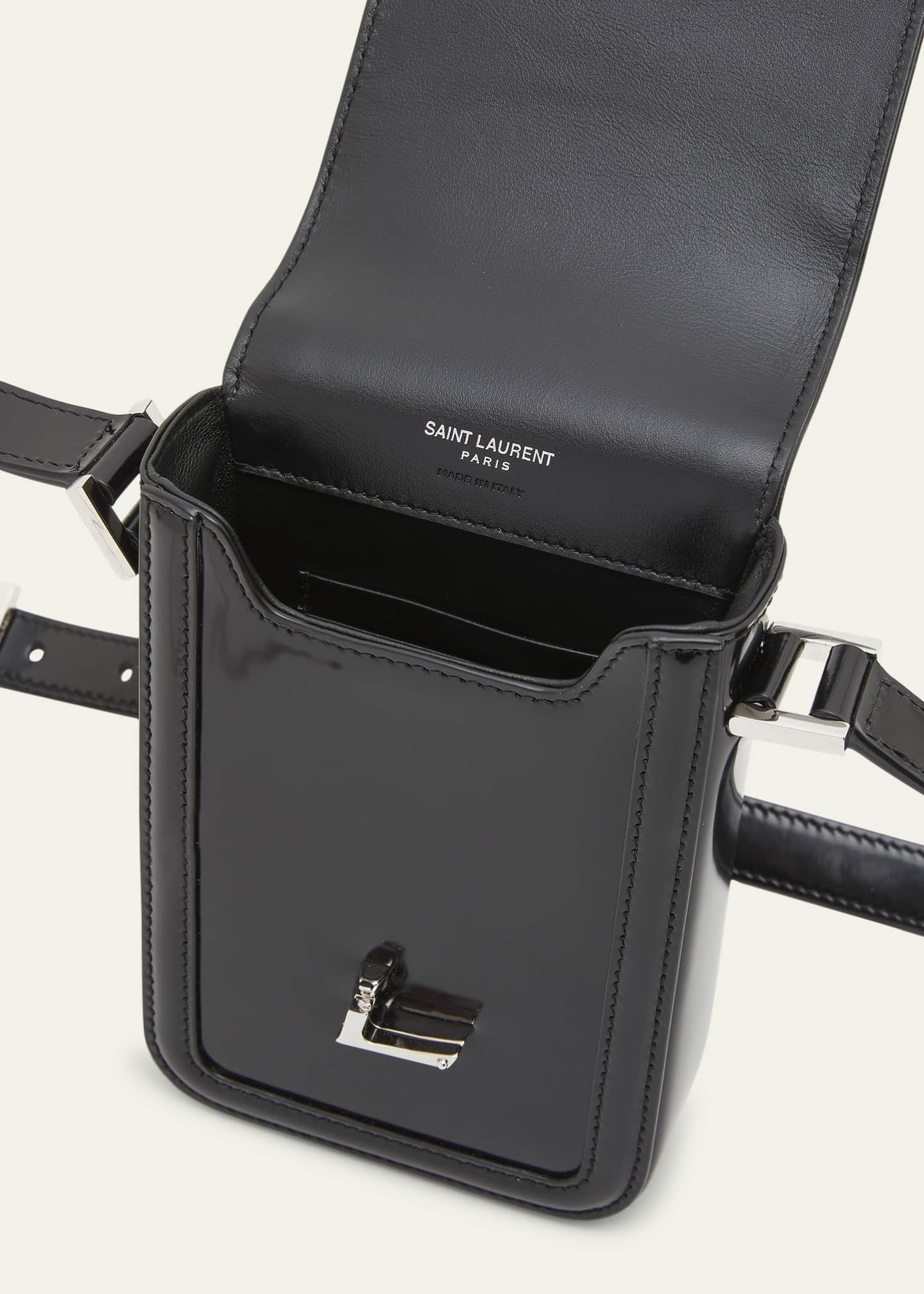 Saint Laurent Men's Solferino Mini Leather Crossbody Bag Image 4 of 5