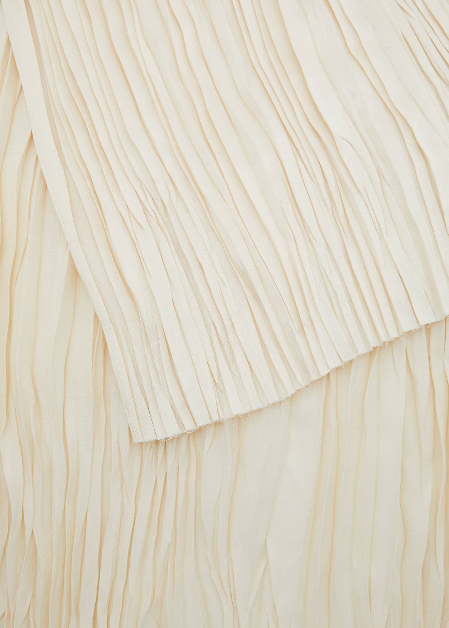 Saint Laurent Men's Satin Pleated Scarf Image 2 of 3