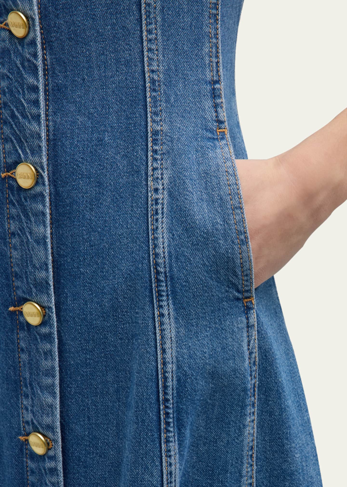 Grey Future Long Denim Dress