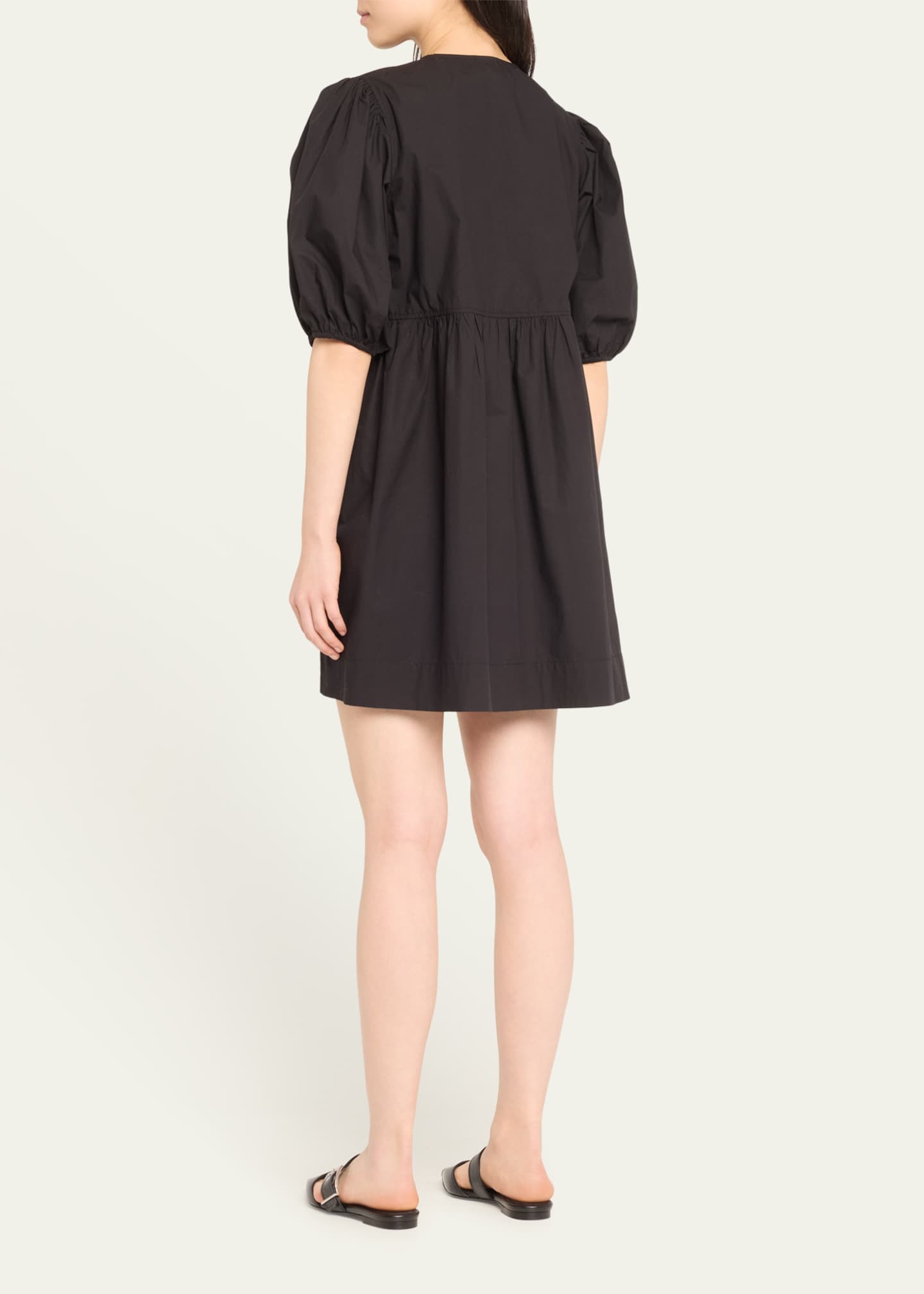 ganni tie front dress