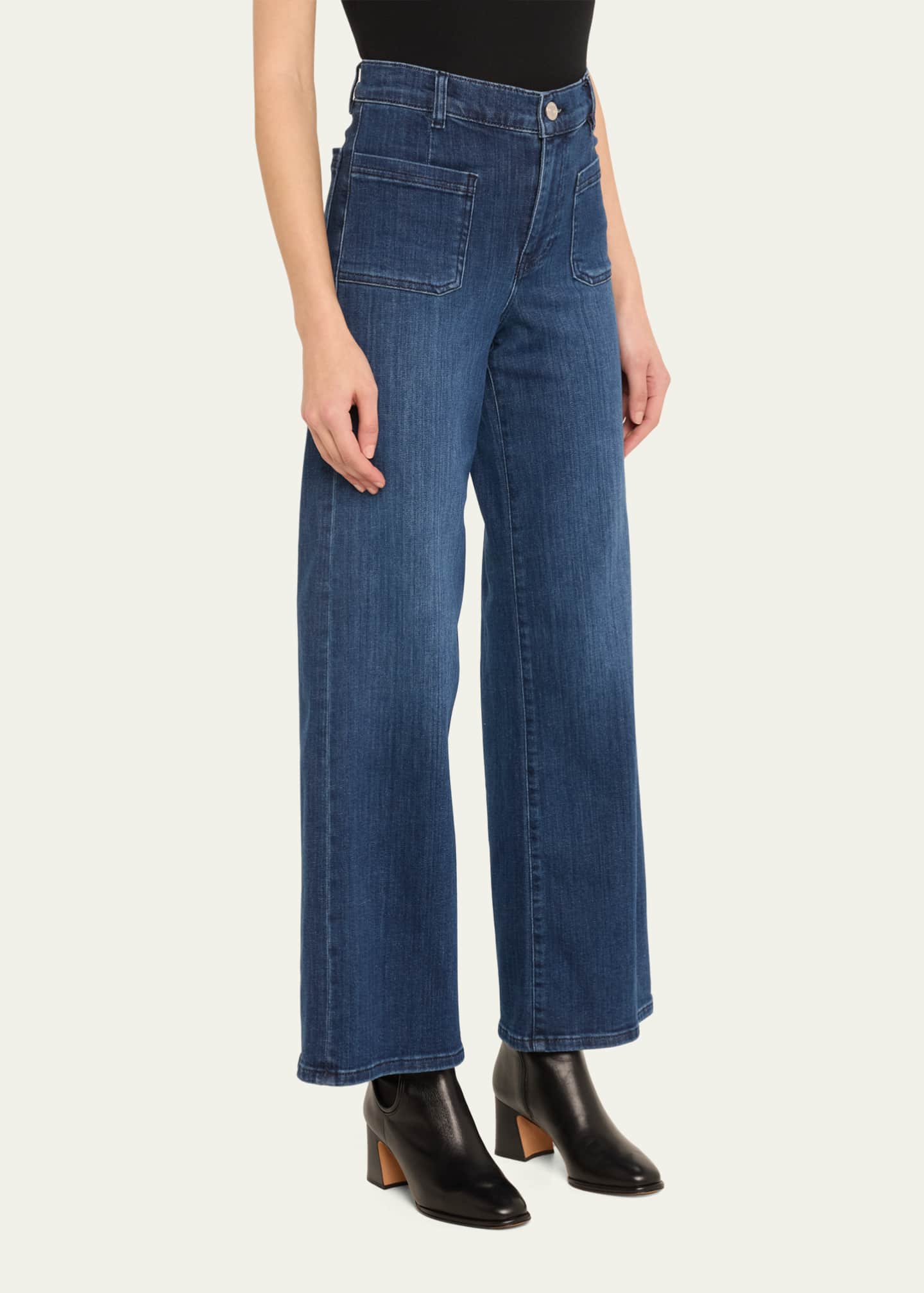 デニム・ジーパン FRAME Woman Jeans Denim LSPBP291 WLSC FRAME wide-leg Jeans | Blue | FARFETCH