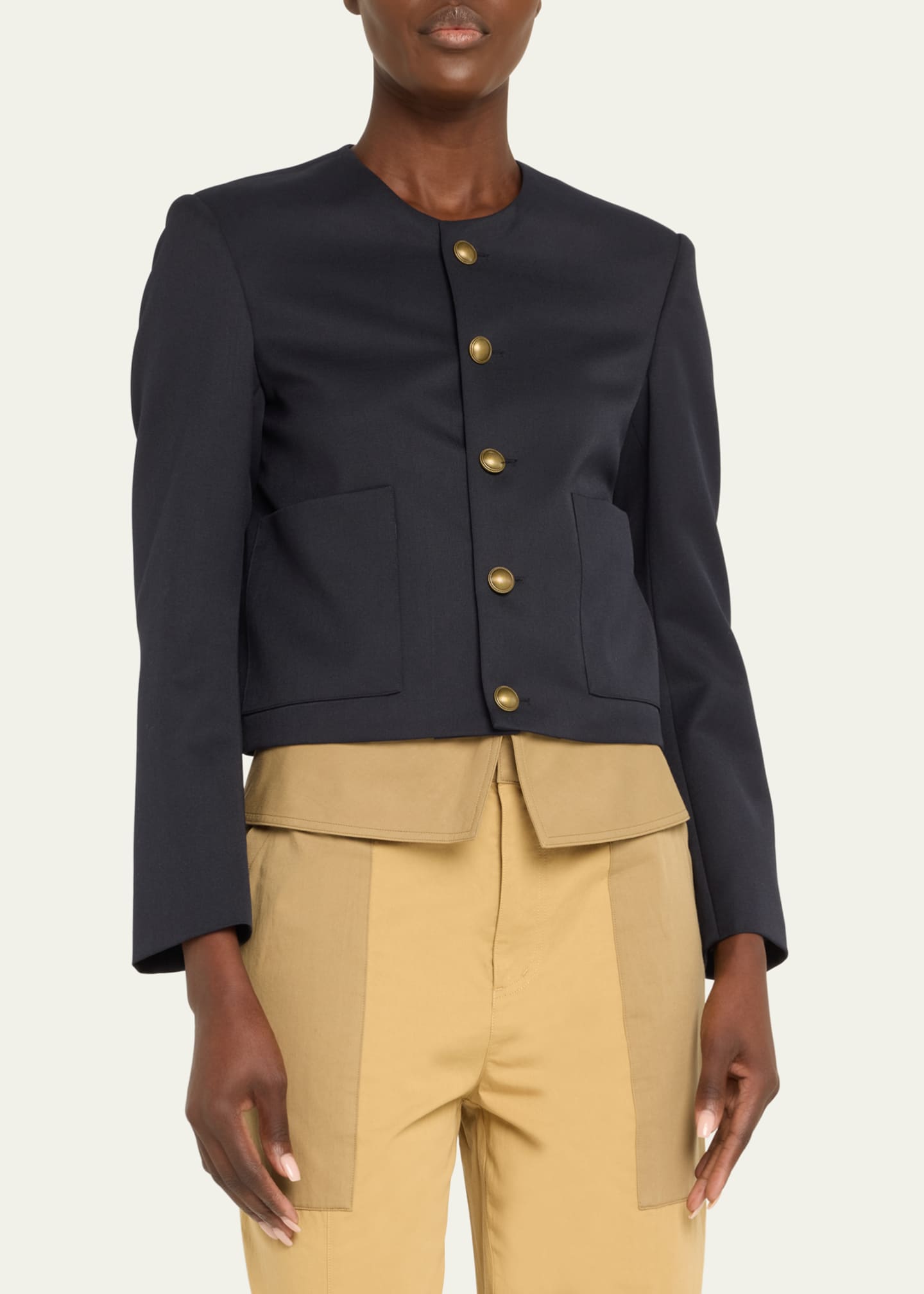 Front button jacket cheap
