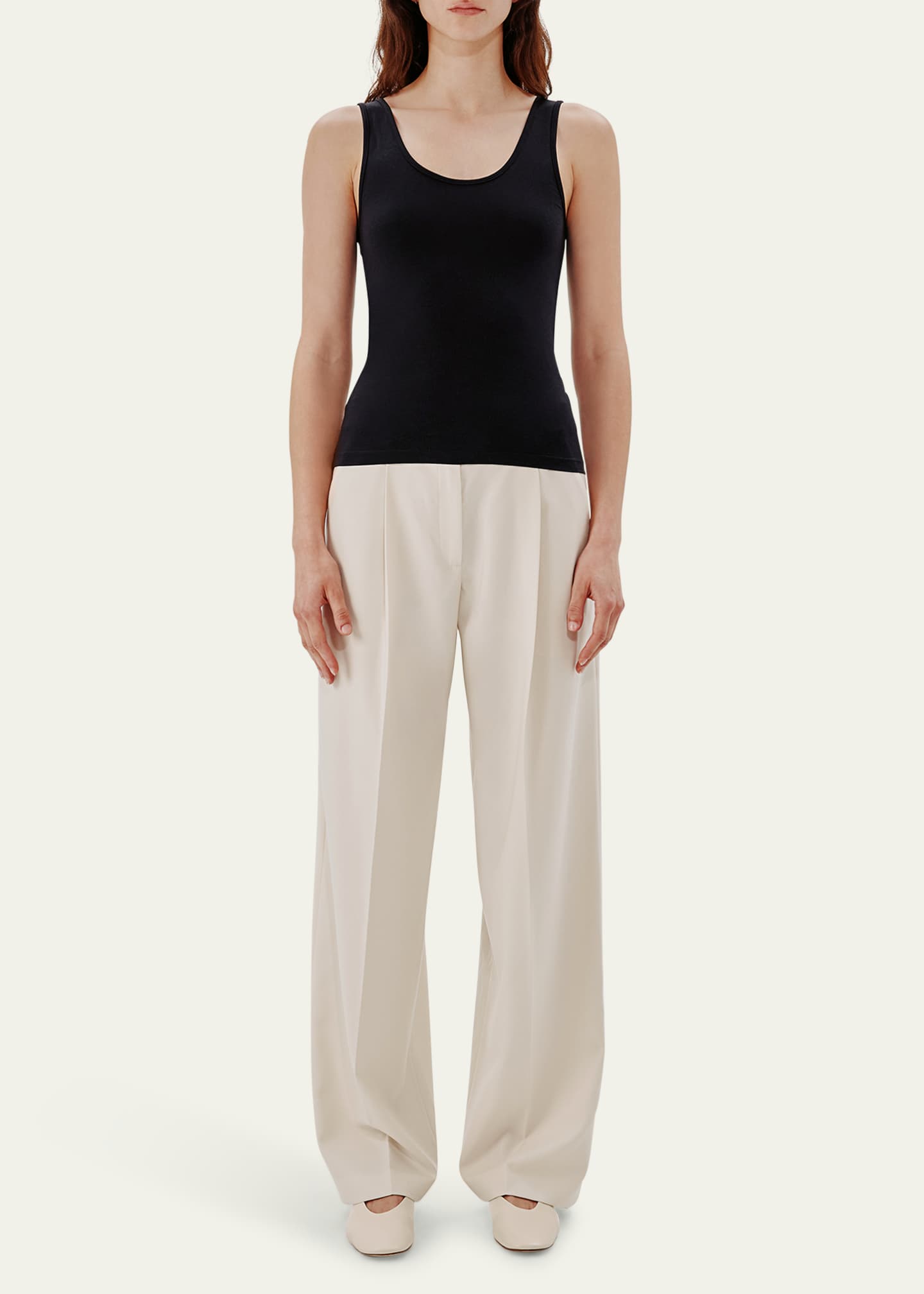 Another Tomorrow Slim Tank Top Image 2 of 5