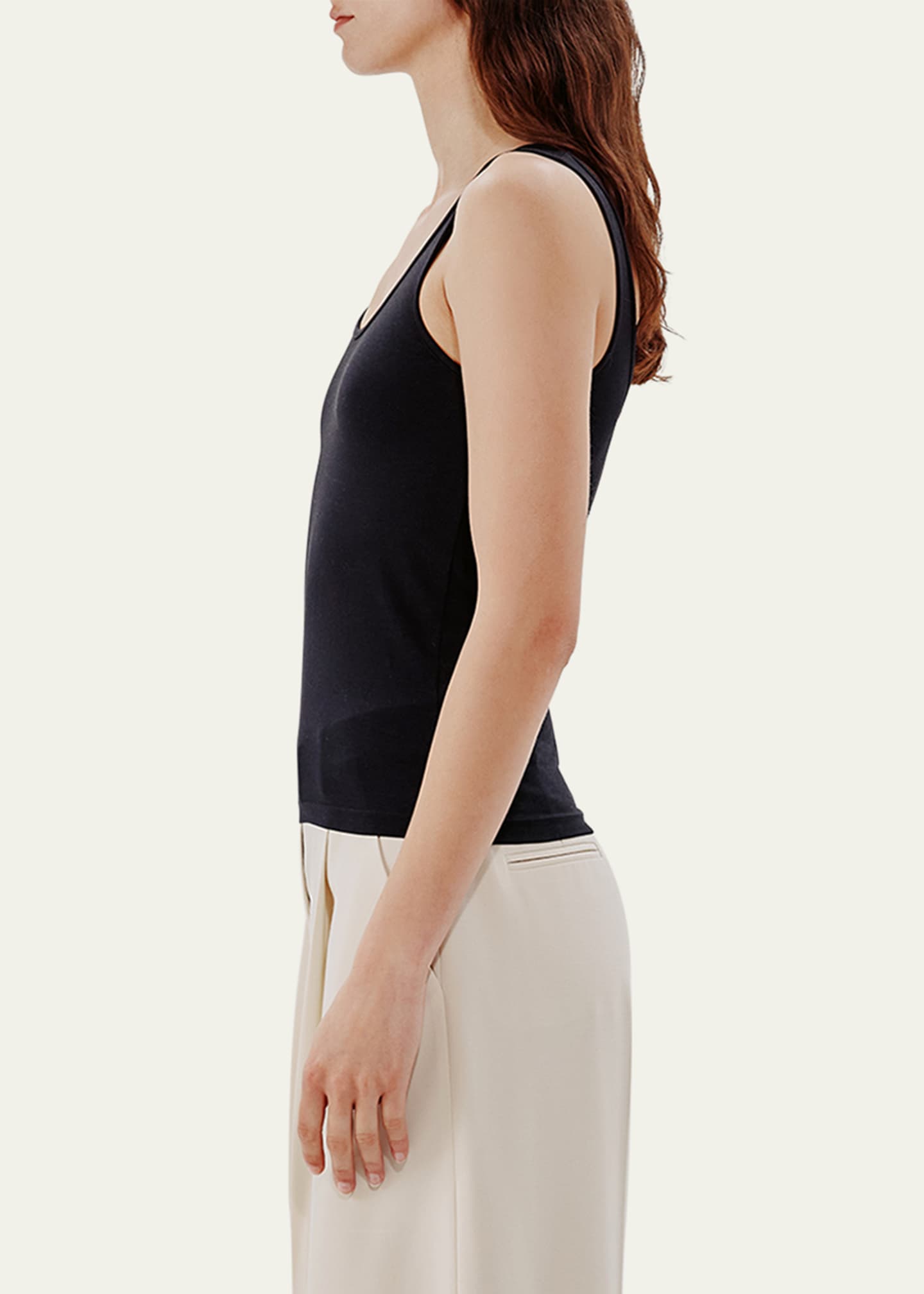 Another Tomorrow Slim Tank Top Image 4 of 5