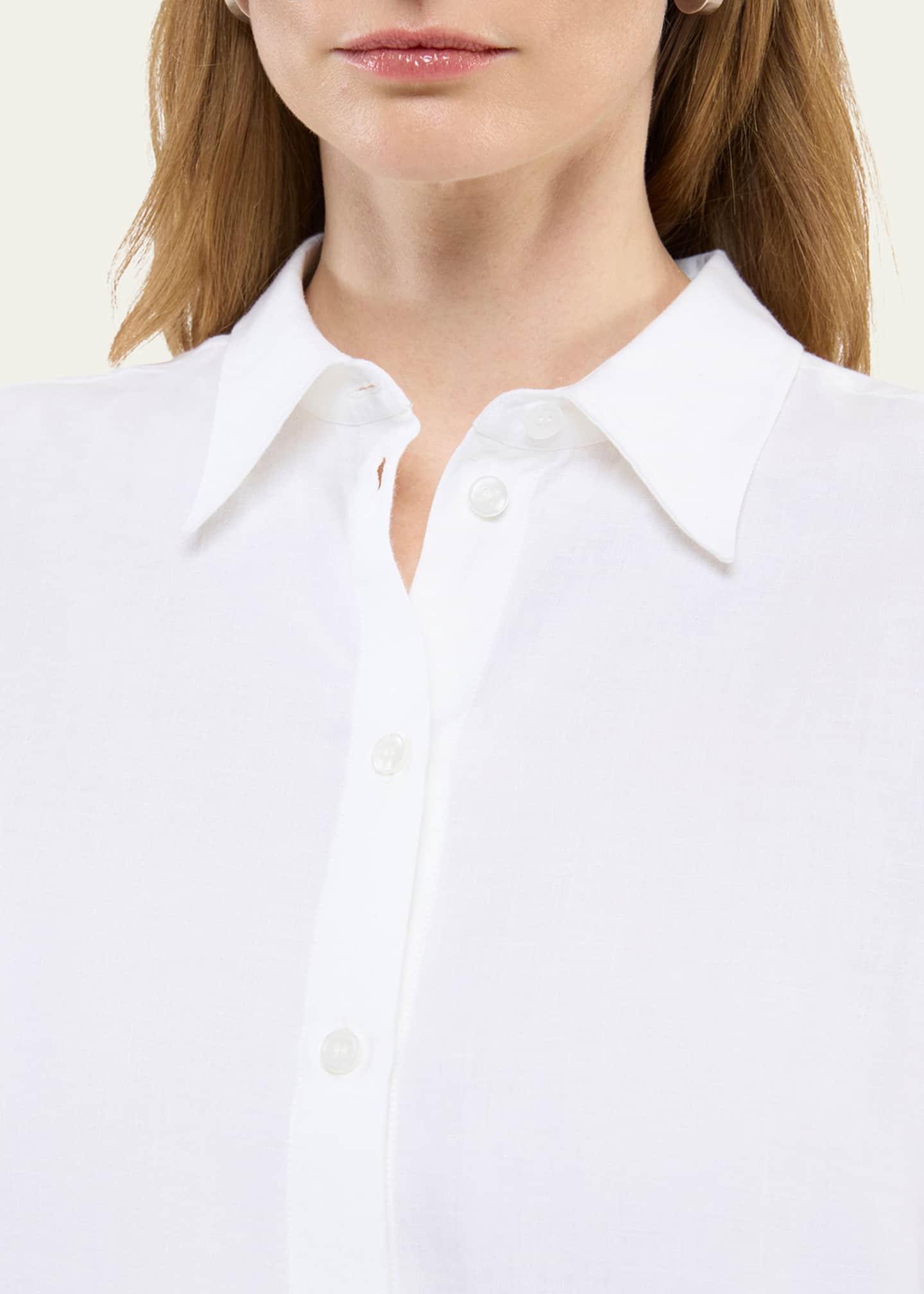 Another Tomorrow Linen Oversized Mens Shirt Image 5 of 5