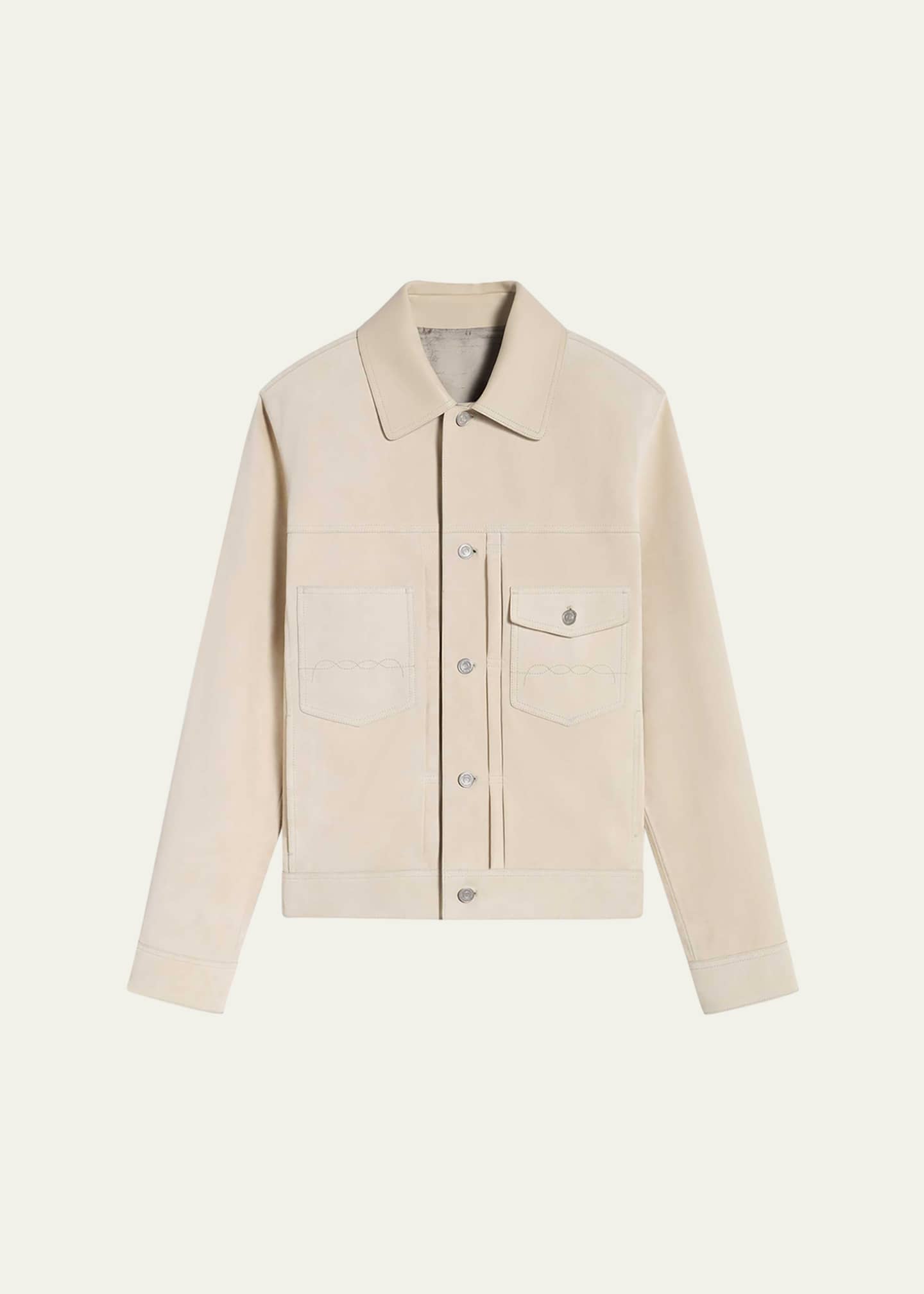 Berluti Men's Suede Button-Front Blouson Jacket Image 1 of 5