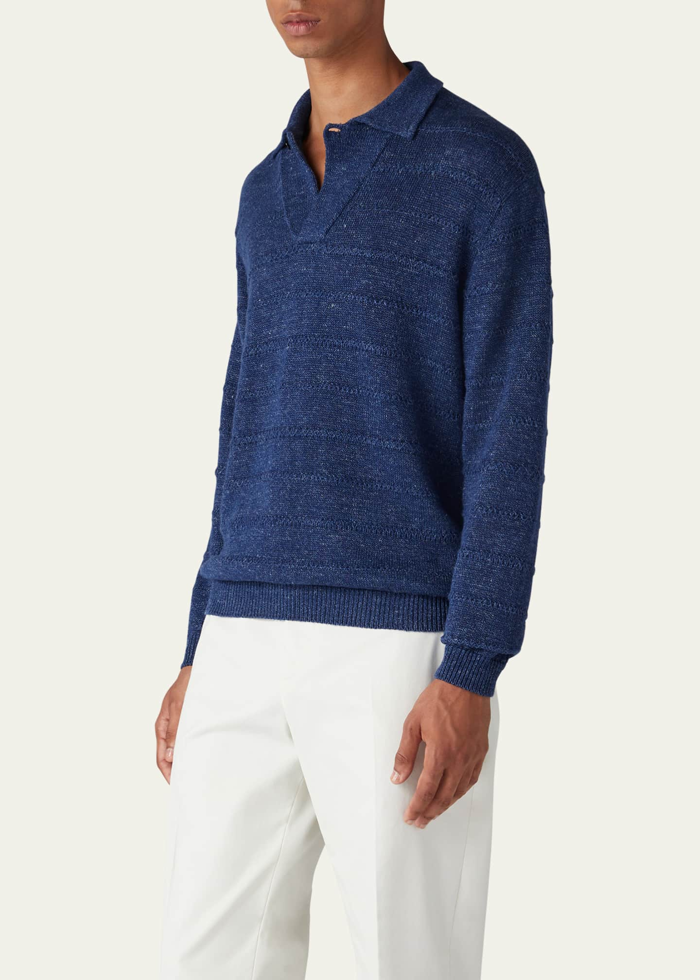 Cotton polo sweater