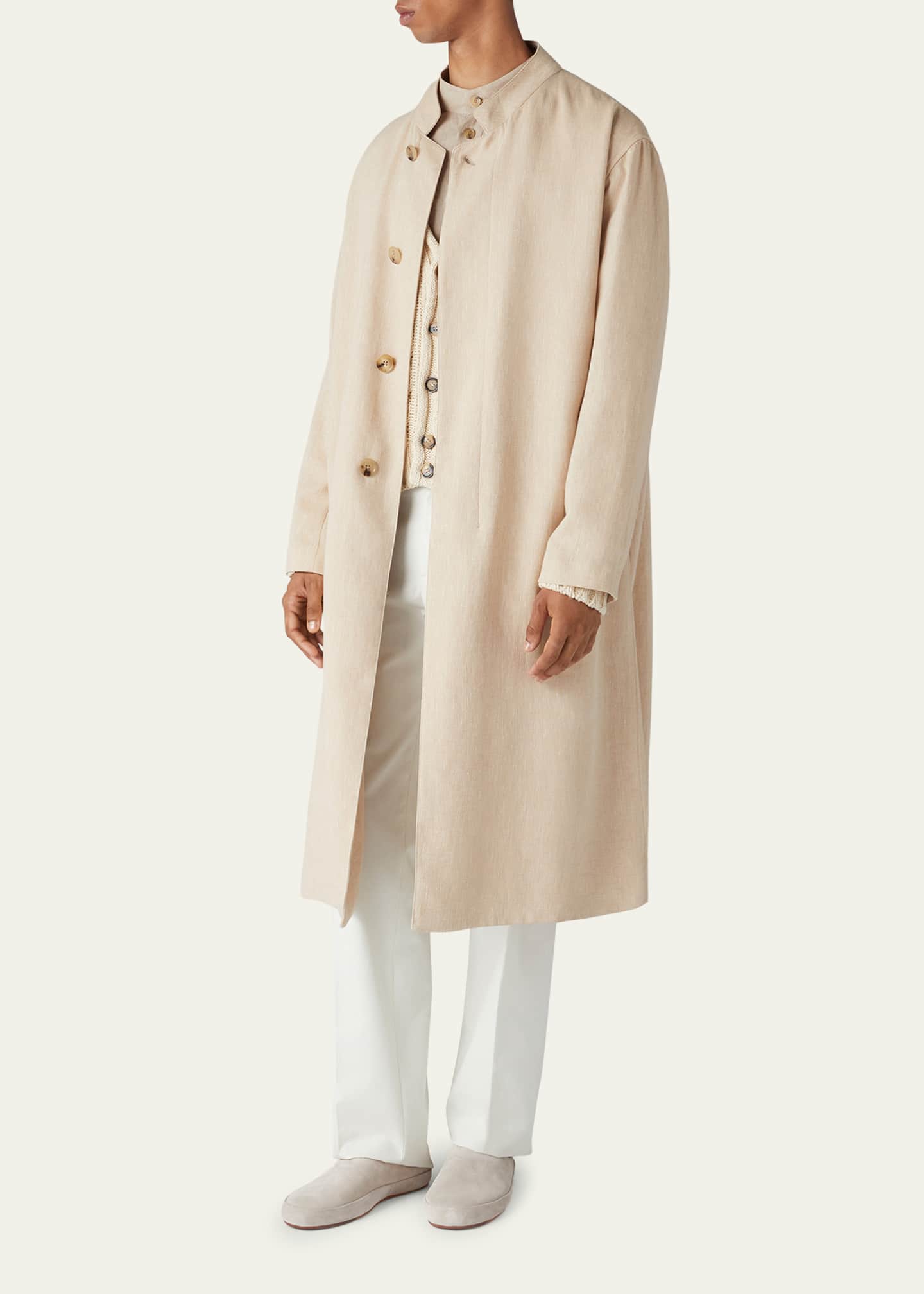 Loro Piana Men s Edvin Linen Trench Coat