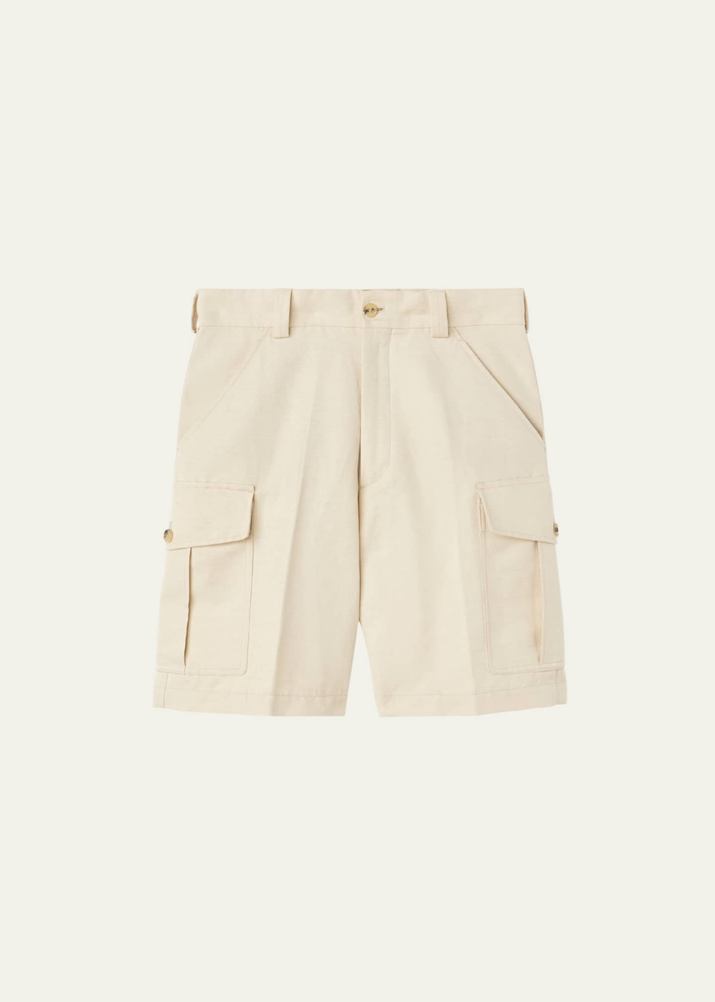 Loro Piana Men's Bizen Cotton-Linen Bermuda Cargo Shorts - Bergdorf Goodman