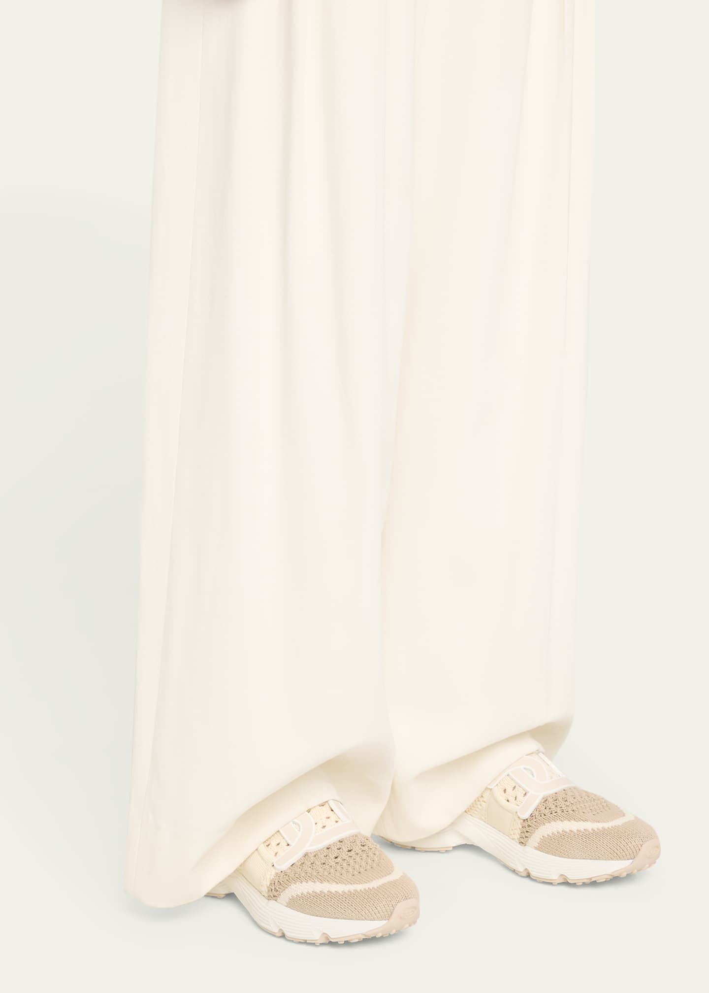 Tod's Stretch Woven Cotton Runner Sneakers Image 2 of 5