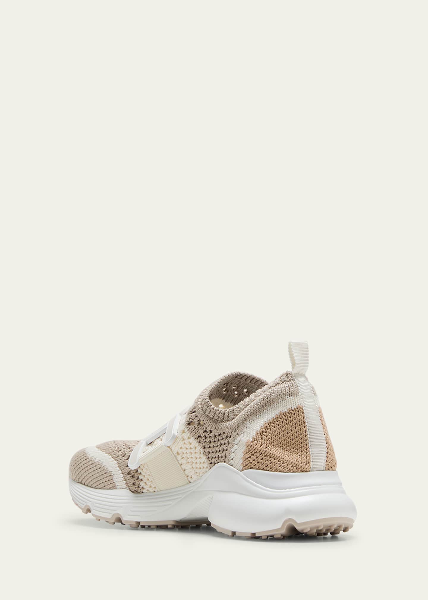 Tod's Stretch Woven Cotton Runner Sneakers Image 4 of 5