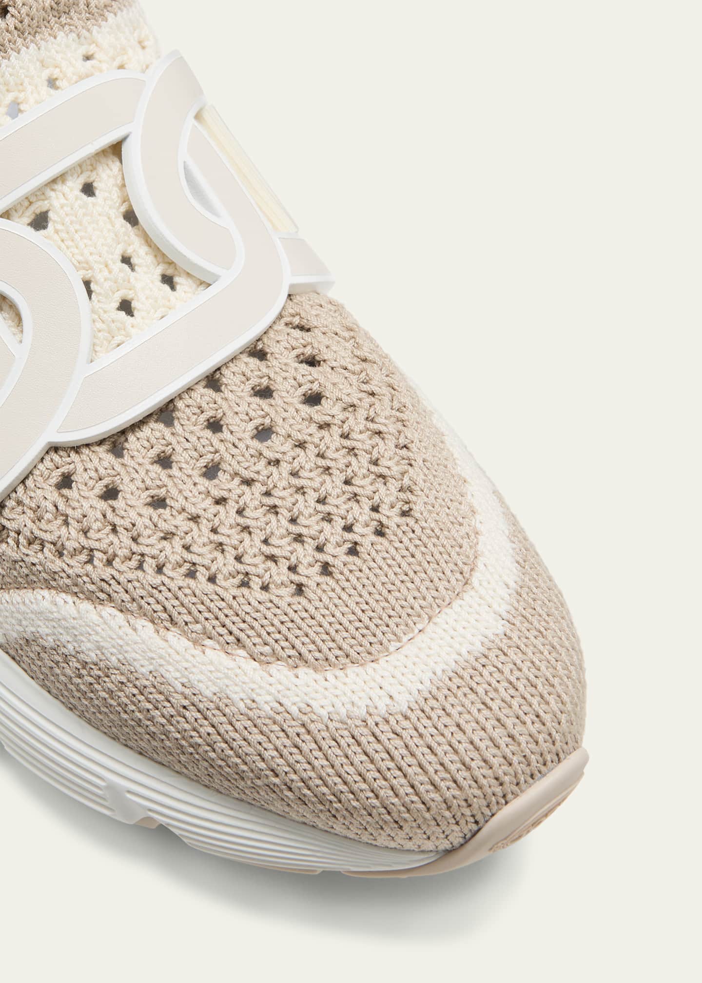 Tod's Stretch Woven Cotton Runner Sneakers Image 5 of 5