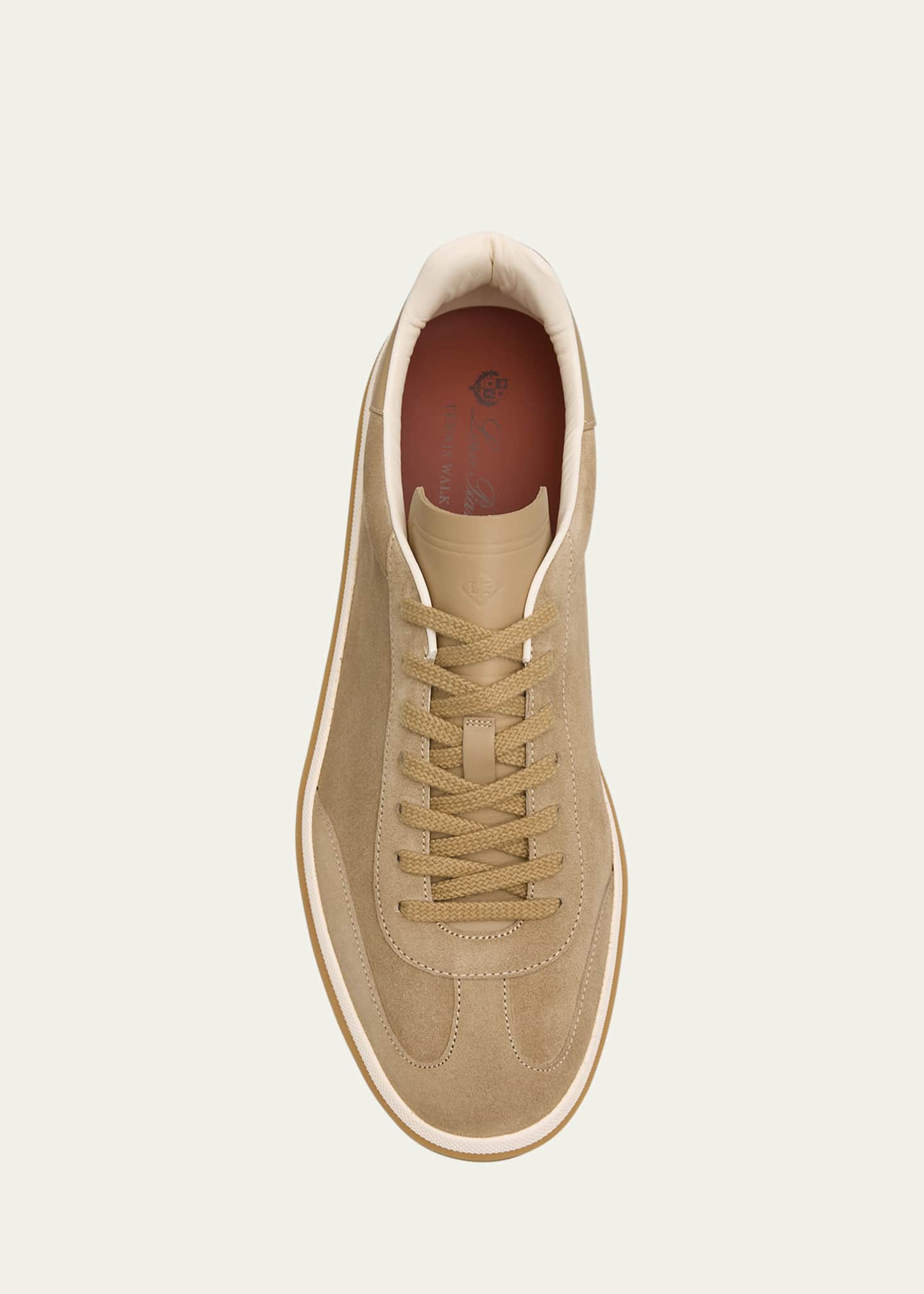 Loro Piana Men's Tennis Walk Suede Low-Top Sneakers Image 5 of 6