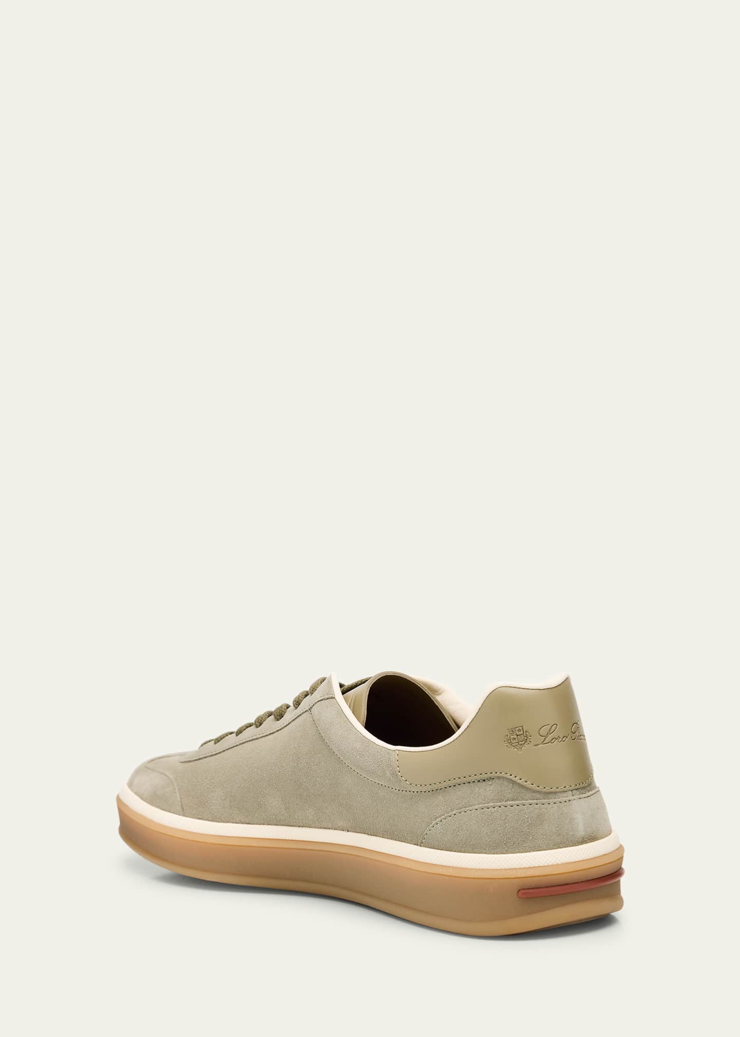 Loro Piana Men's Tennis Walk Suede Low-Top Sneakers Image 4 of 6