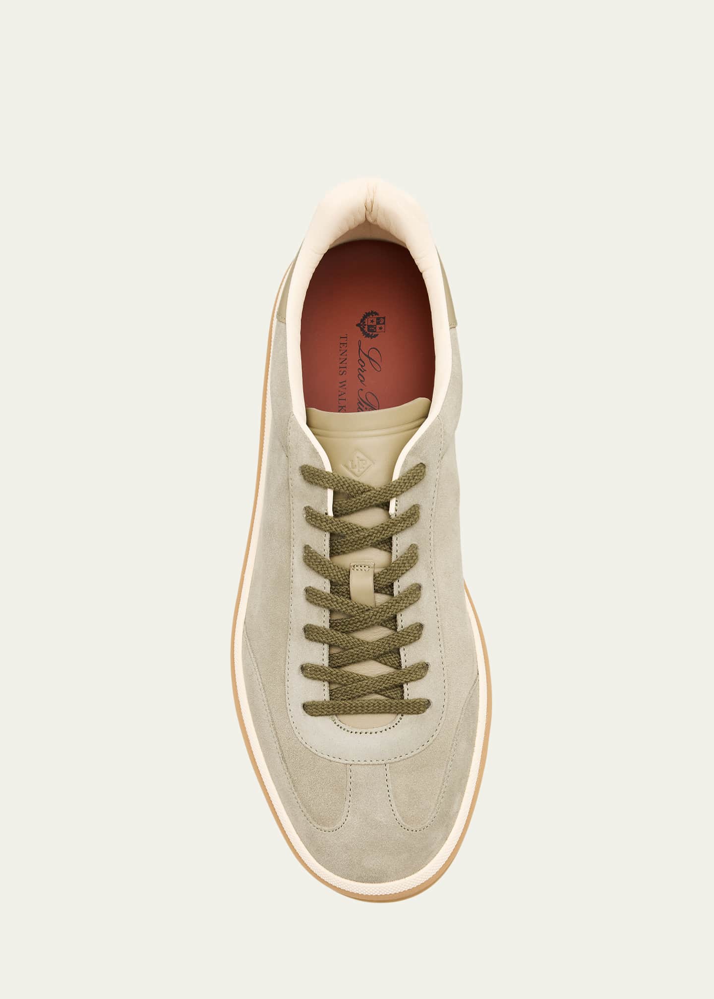 Loro Piana Men's Tennis Walk Suede Low-Top Sneakers Image 6 of 6