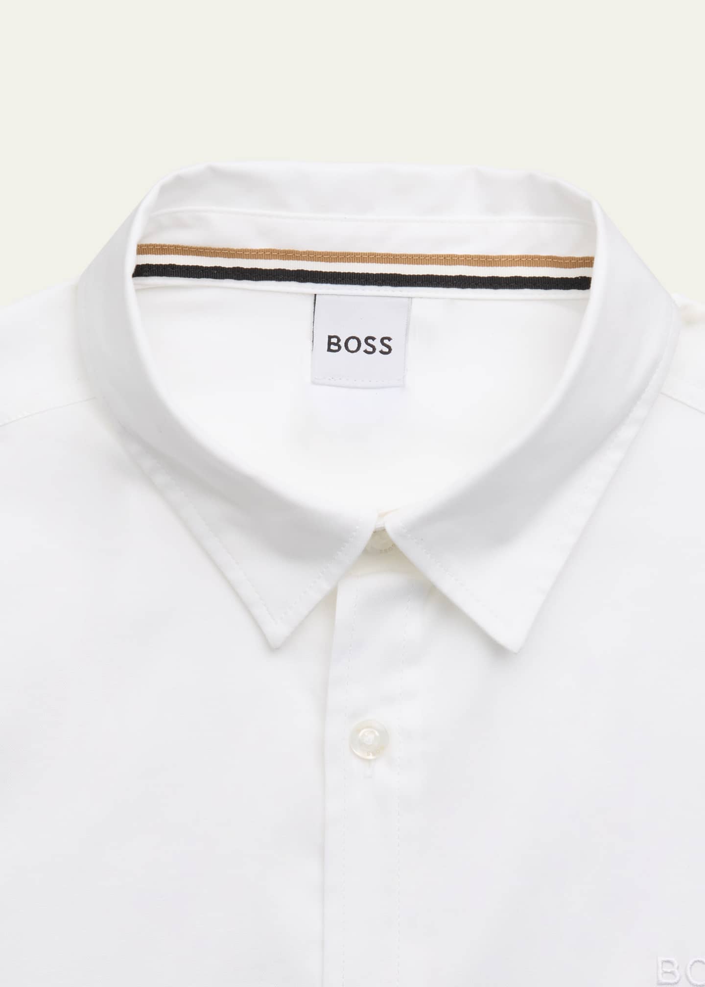 BOSS Boy's Long-Sleeve Cotton Oxford Shirt, Size 4-16 Image 3 of 3