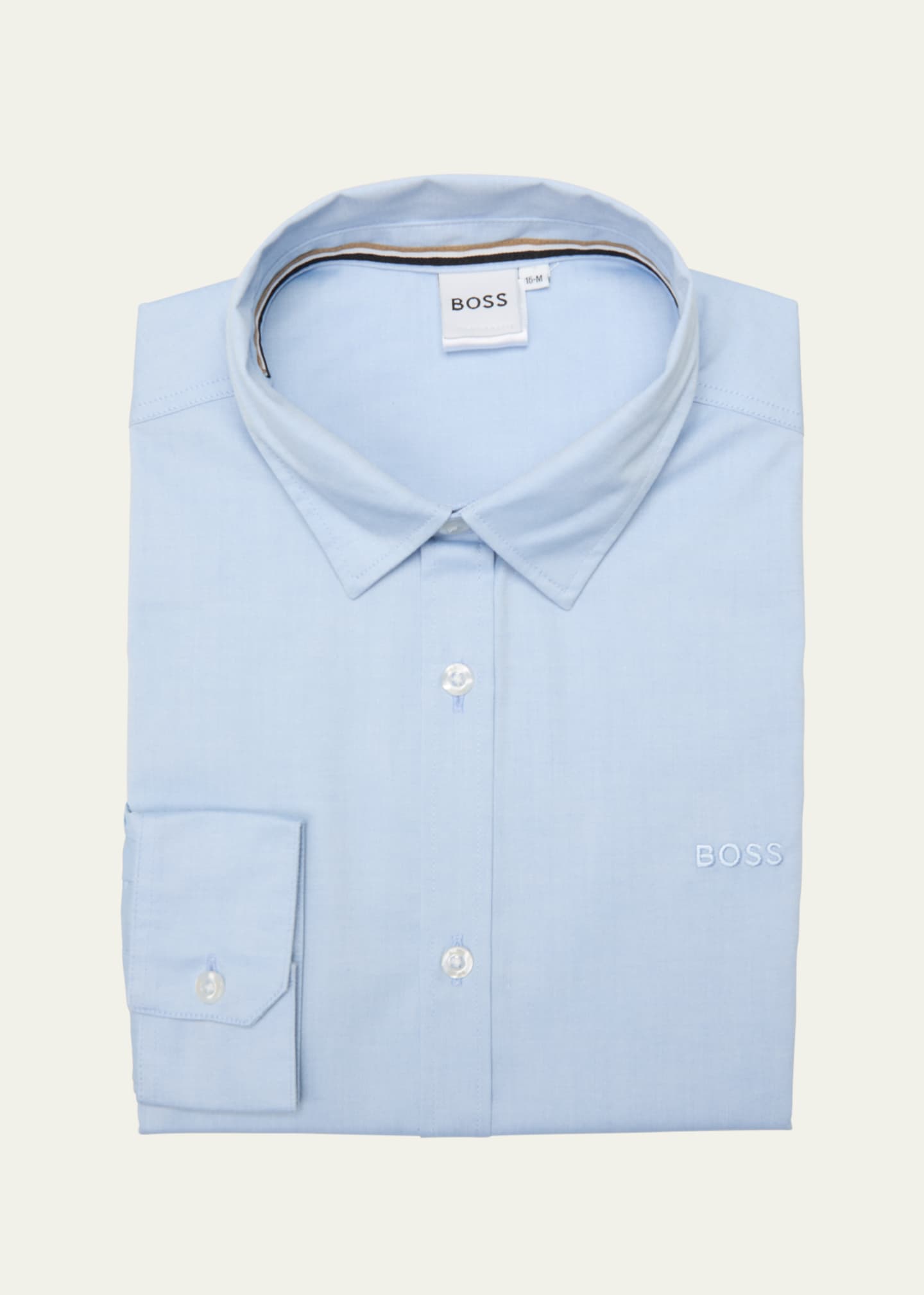 BOSS Boy s Long Sleeve Cotton Oxford Shirt Size 4 16 Bergdorf