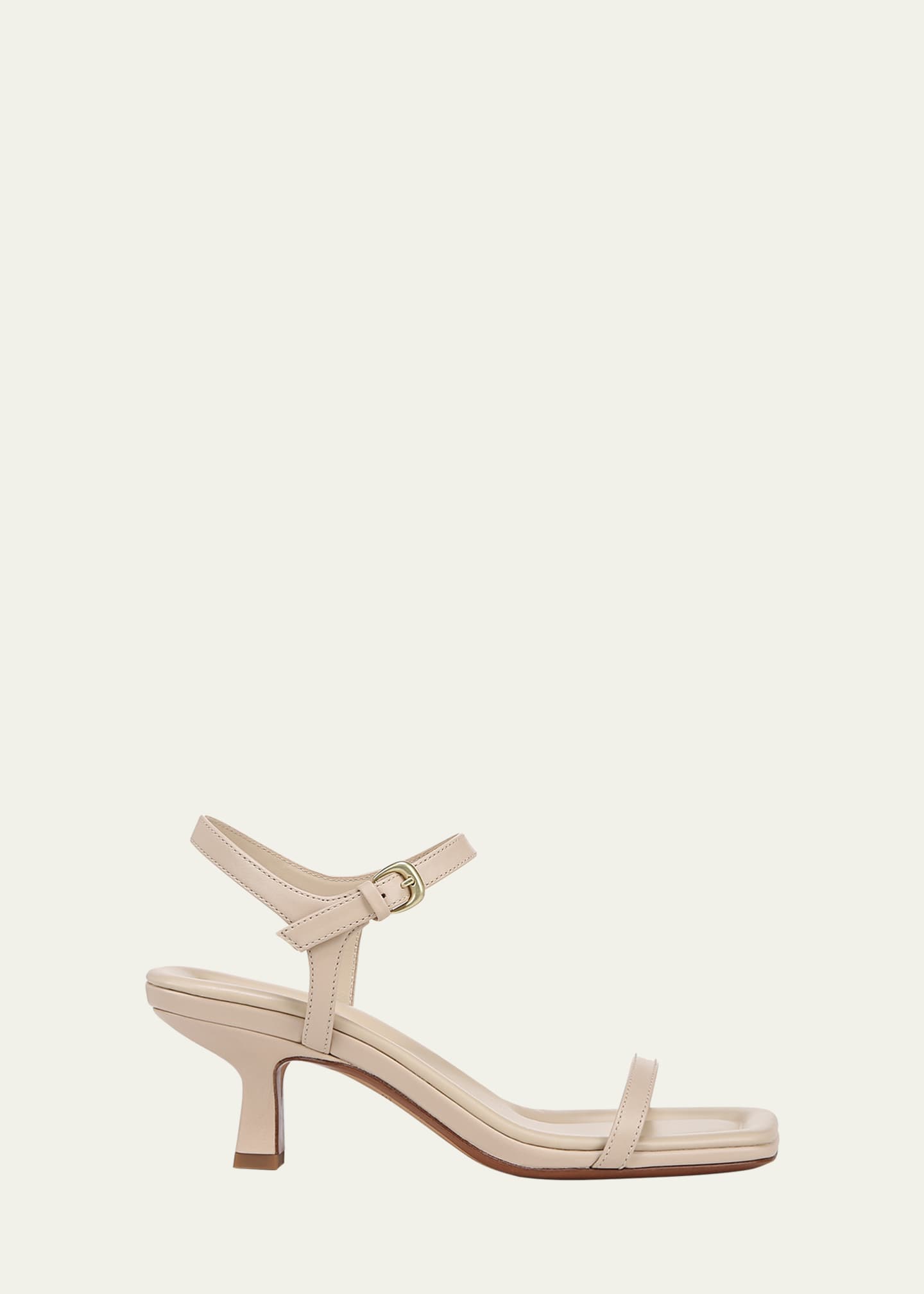 Vince Coco Leather Kitten-Heel Sandals Image 1 of 5