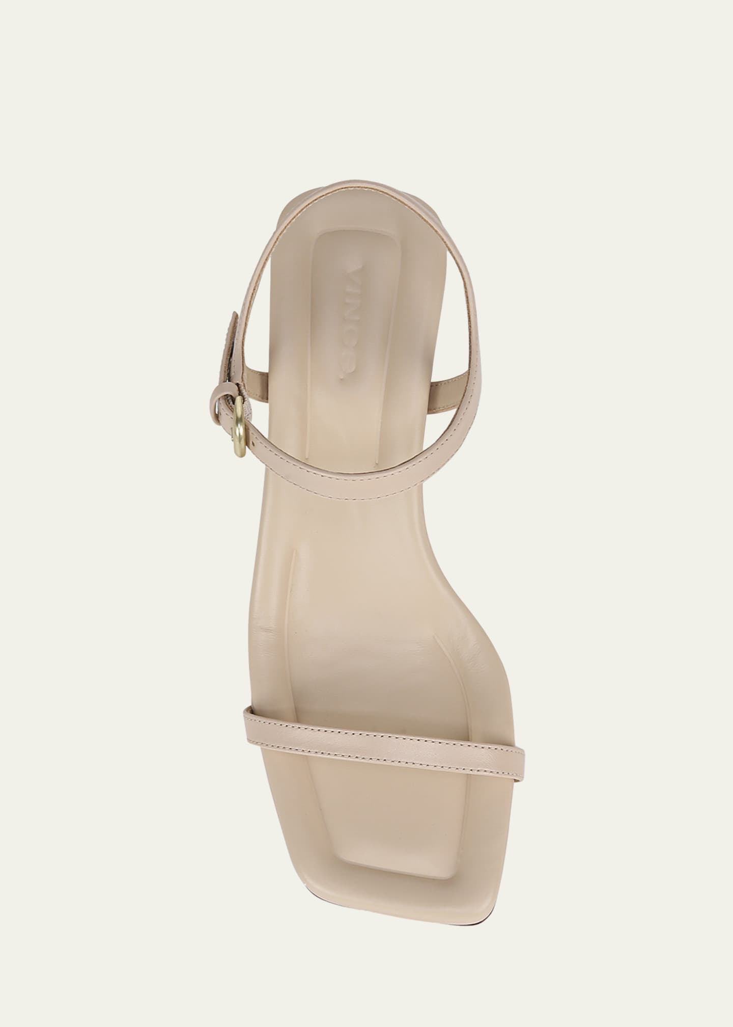 Vince Coco Leather Kitten-Heel Sandals Image 5 of 5