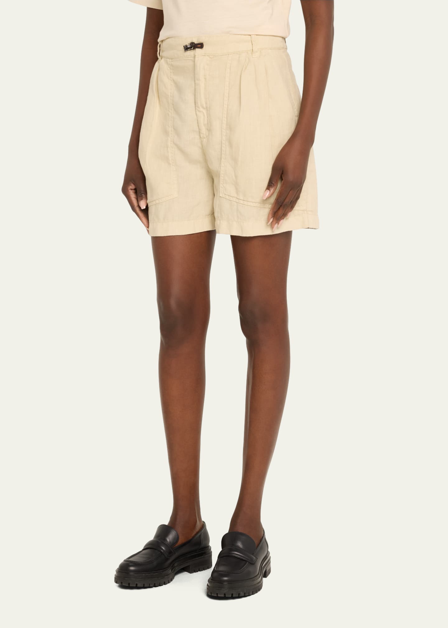 FORTELA Hook Linen Shorts Image 4 of 5