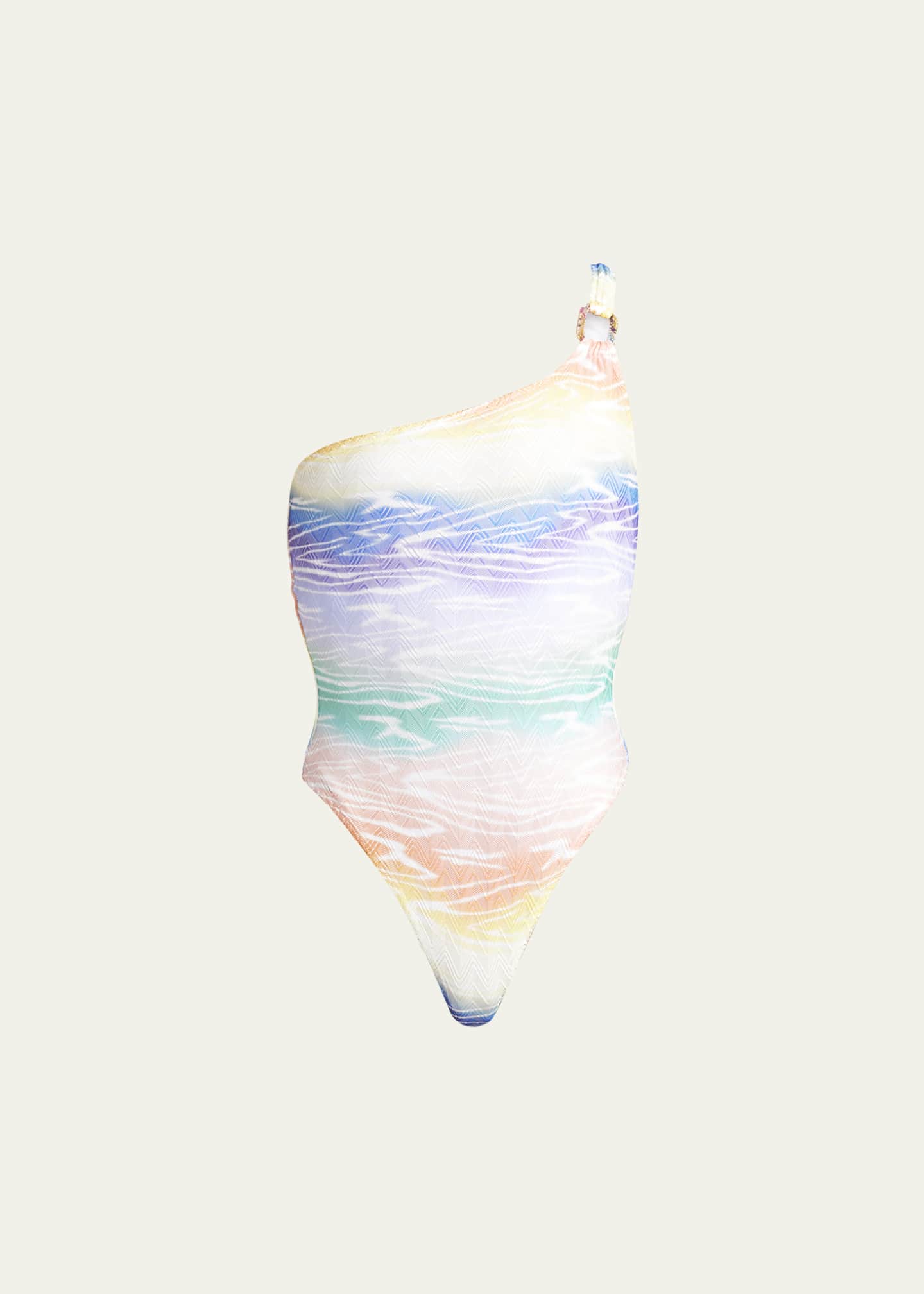 Missoni Multi Zig-Zag Knit One-Piece Swimsuit Image 1 of 4