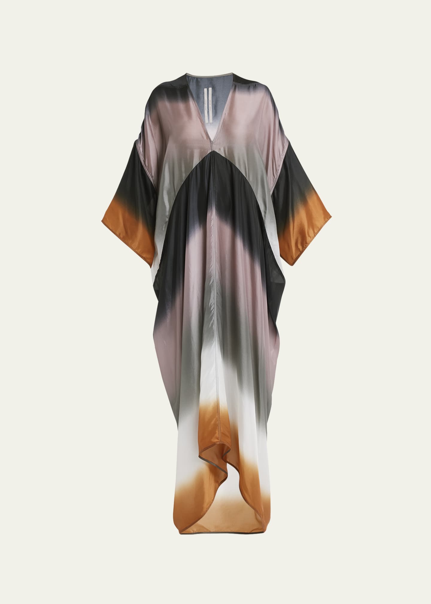 Rick Owens Striped V-Neck Long-Sleeve Flowy Maxi Dress - Bergdorf Goodman