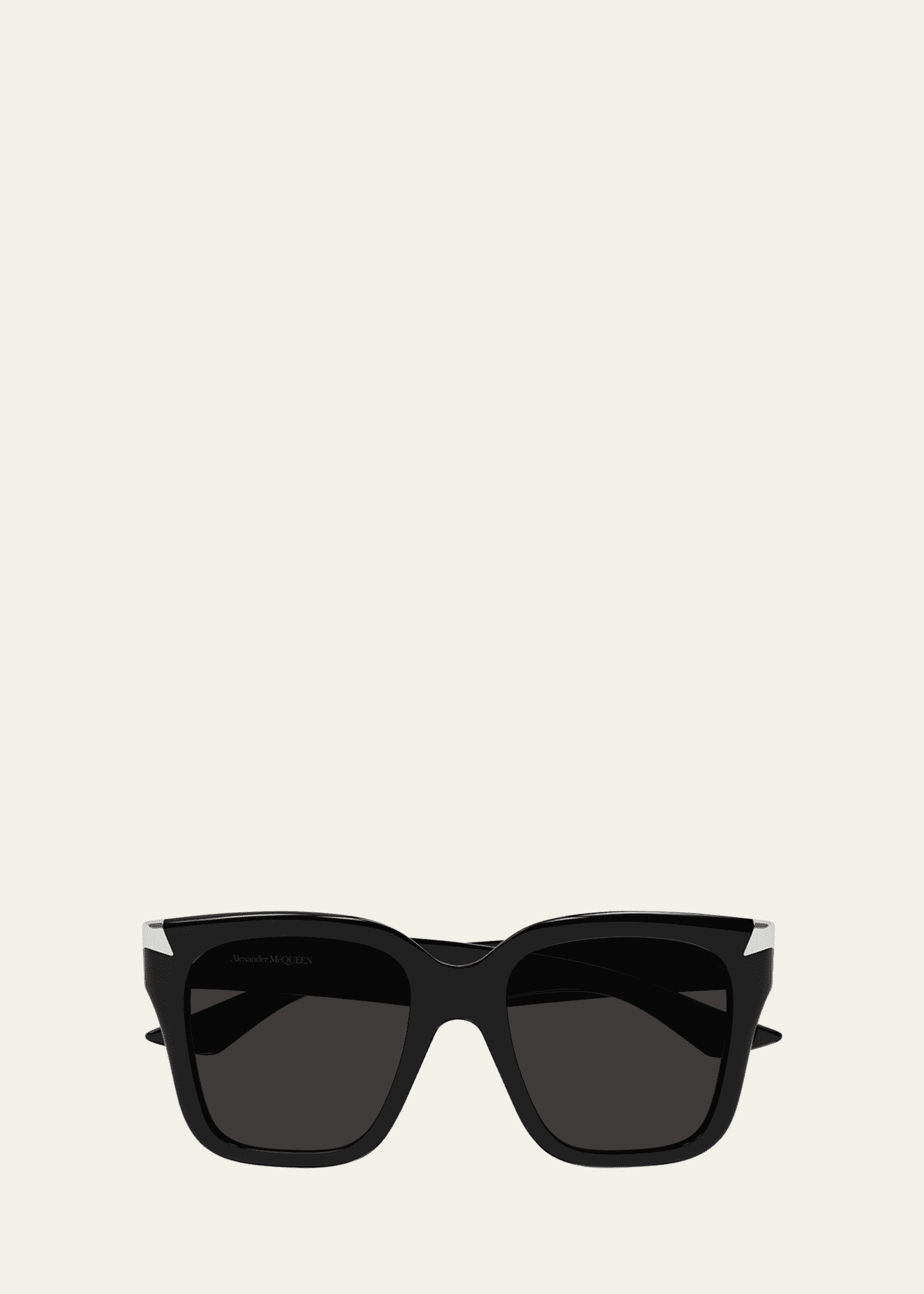 McQueen Silver-Tipped Acetate Butterfly Sunglasses Image 1 of 2