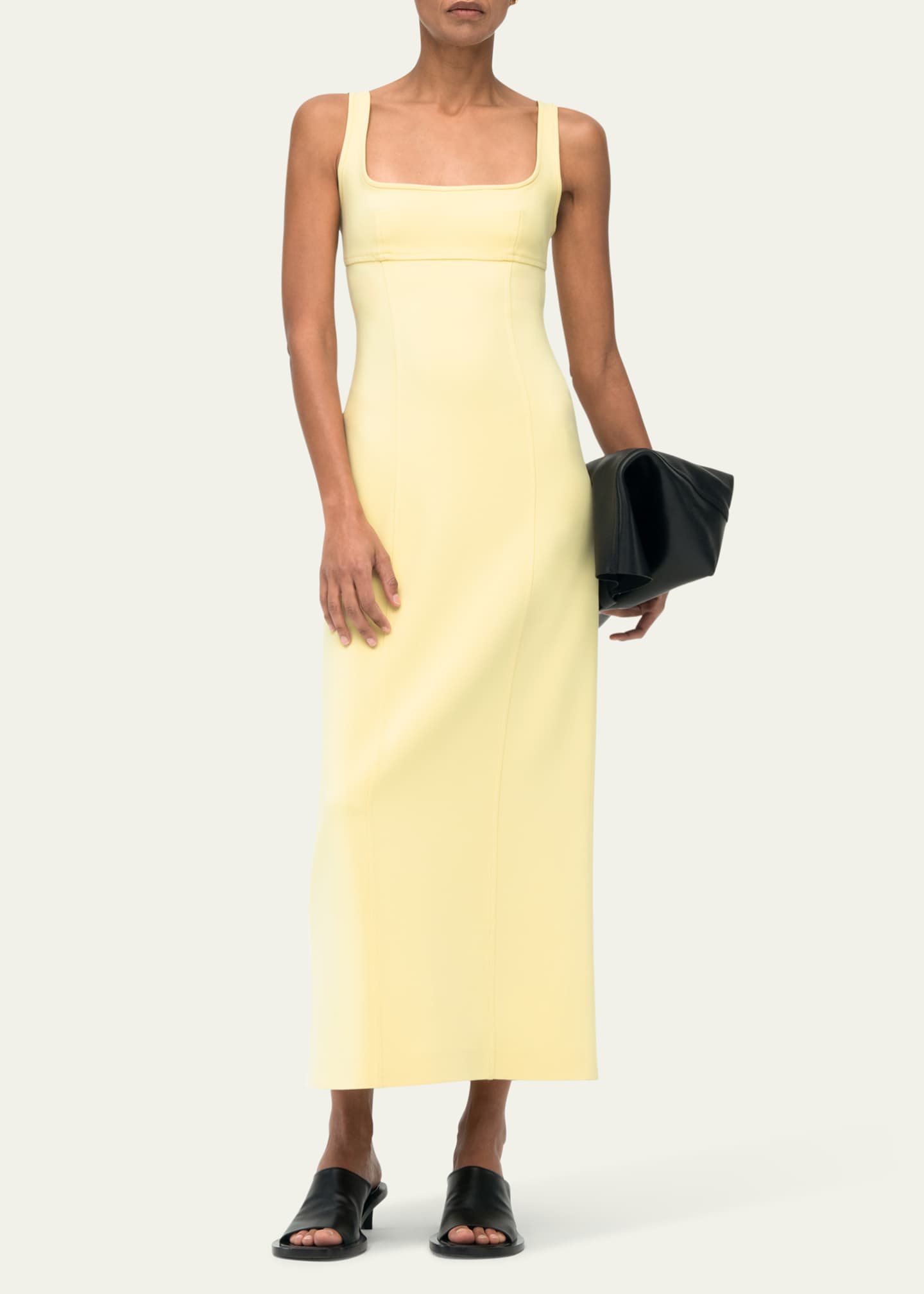 Tie-Back Long Sleeveless Sheath Dress - Thumbnail 4