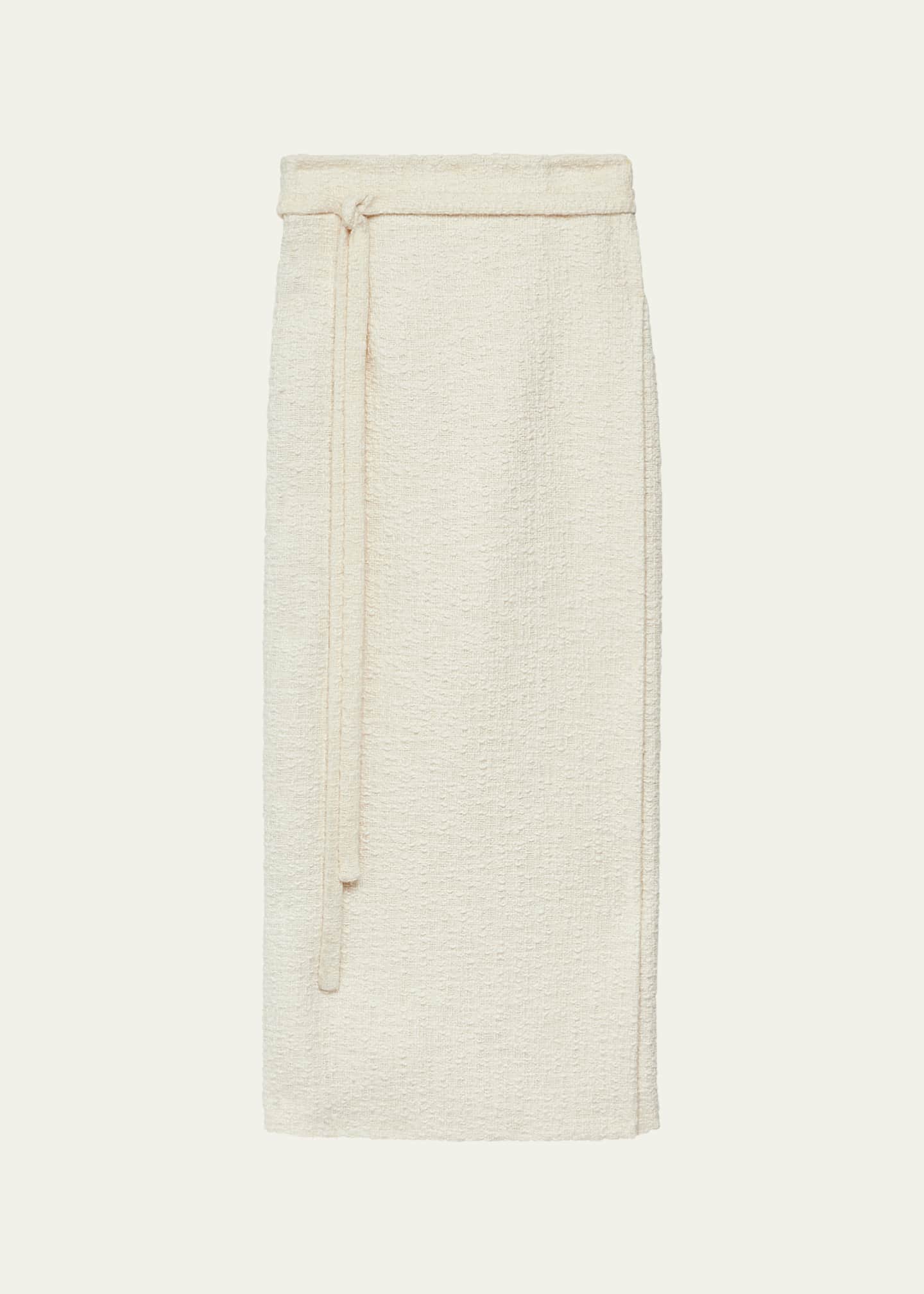 Another Tomorrow Long Tweed Wrap Skirt Image 1 of 5
