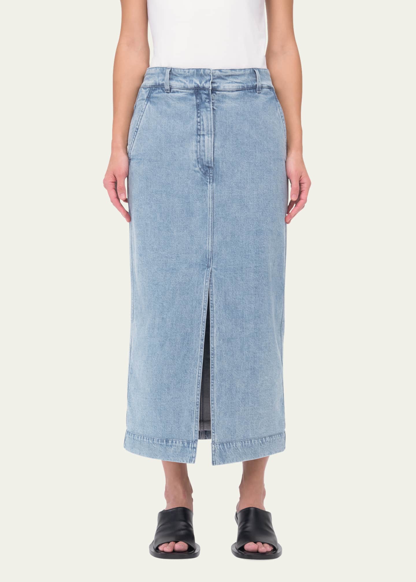 Another Tomorrow Denim Pencil Skirt Image 4 of 5