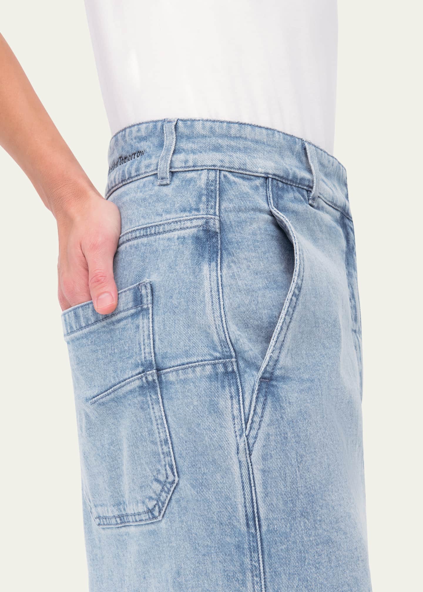 Another Tomorrow Denim Pencil Skirt Image 5 of 5